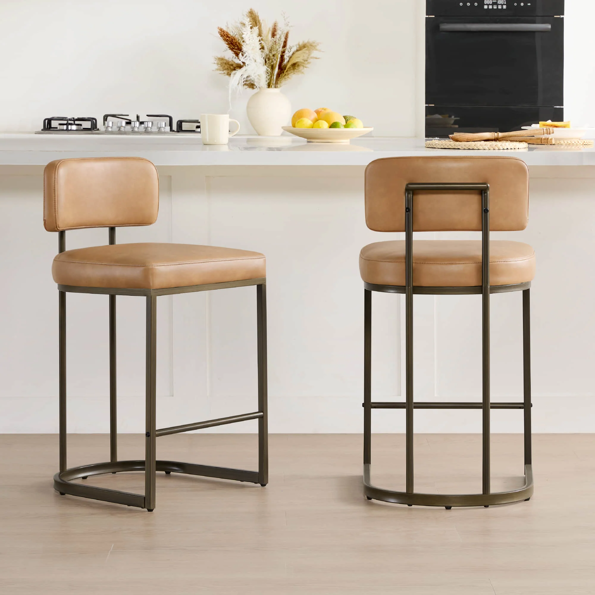 Kenya Modern Upholstered Counter Stool - Image 2