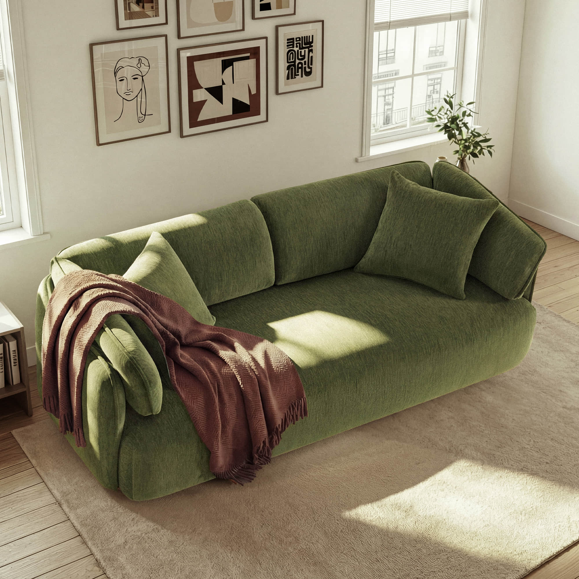 Lauren Modern Wraparound 3-Seater Sofa with Feather Filling - Image 27