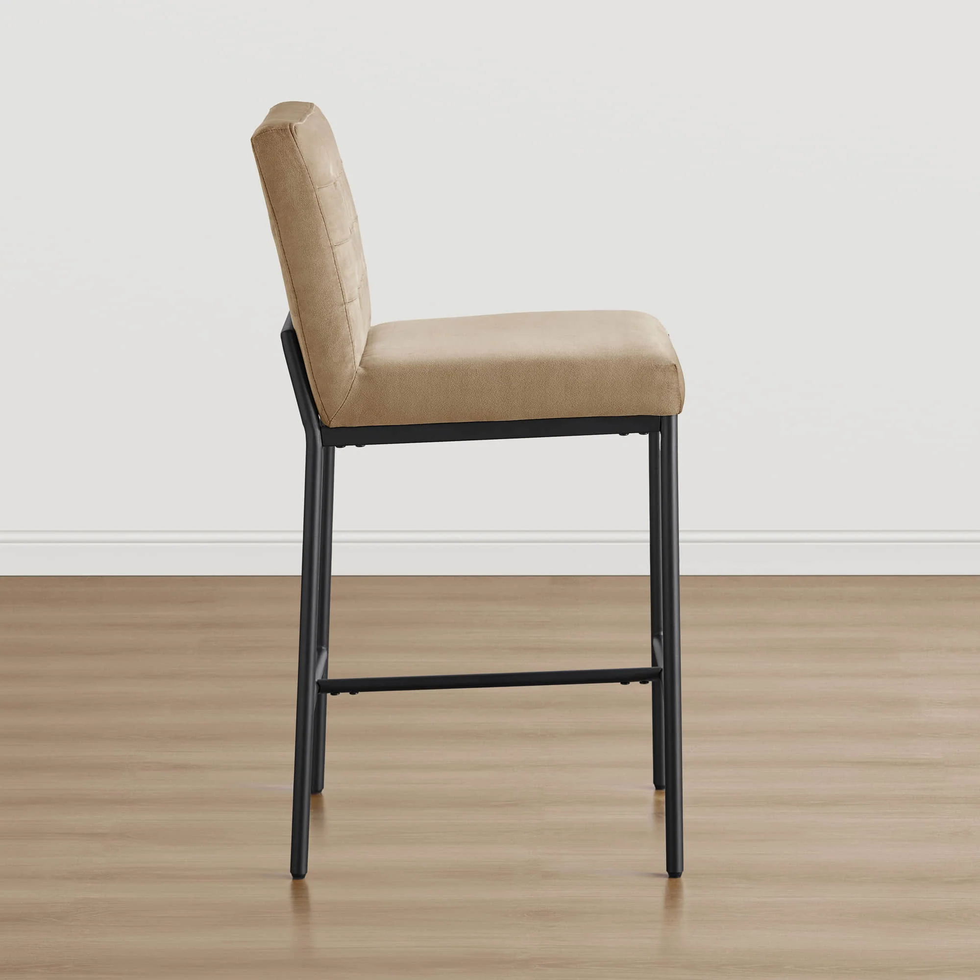 Layla Retro Tufted-design Counter Stool with Metal Base (Set of 2） - Image 19