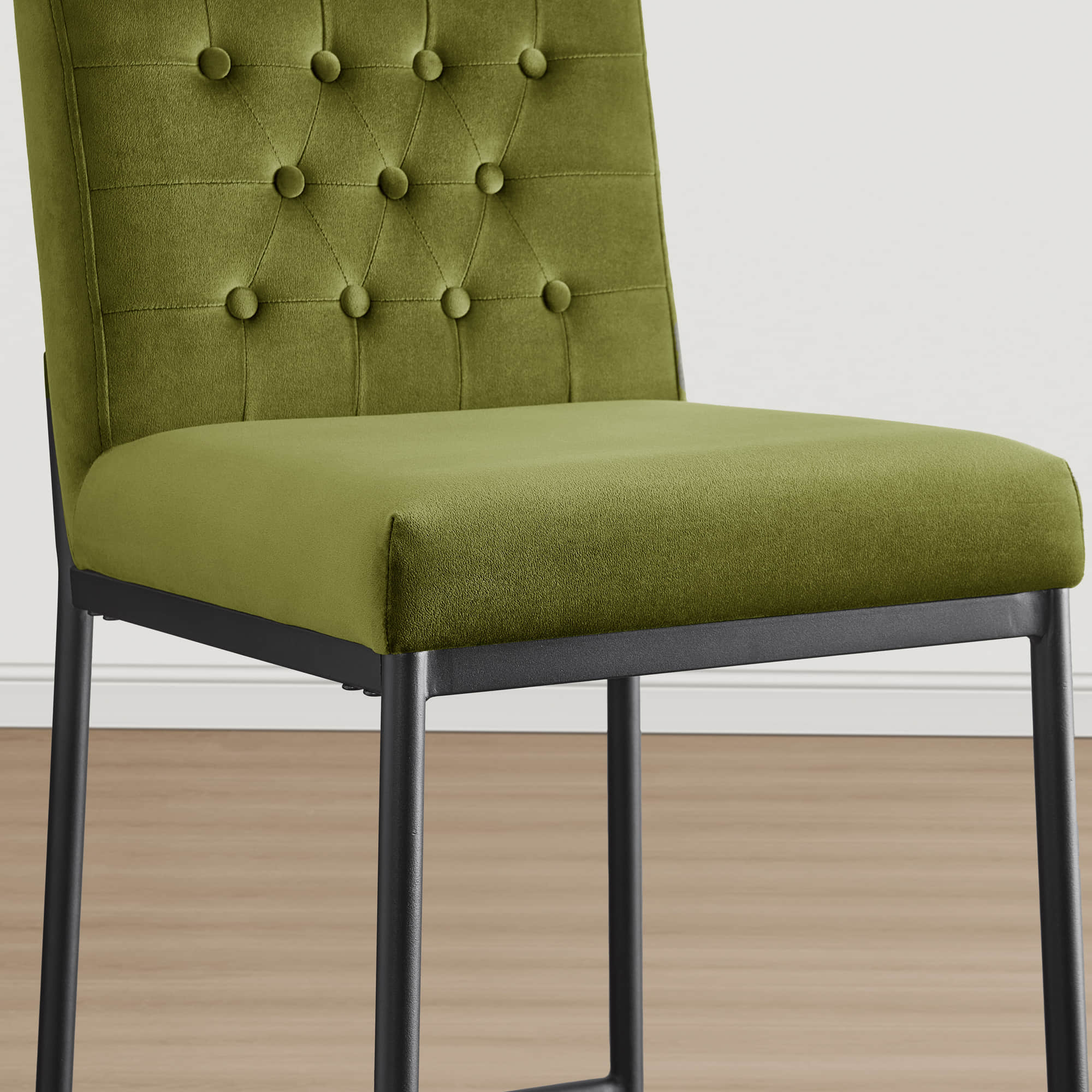 Layla Retro Tufted-design Counter Stool with Metal Base (Set of 2） - Image 33