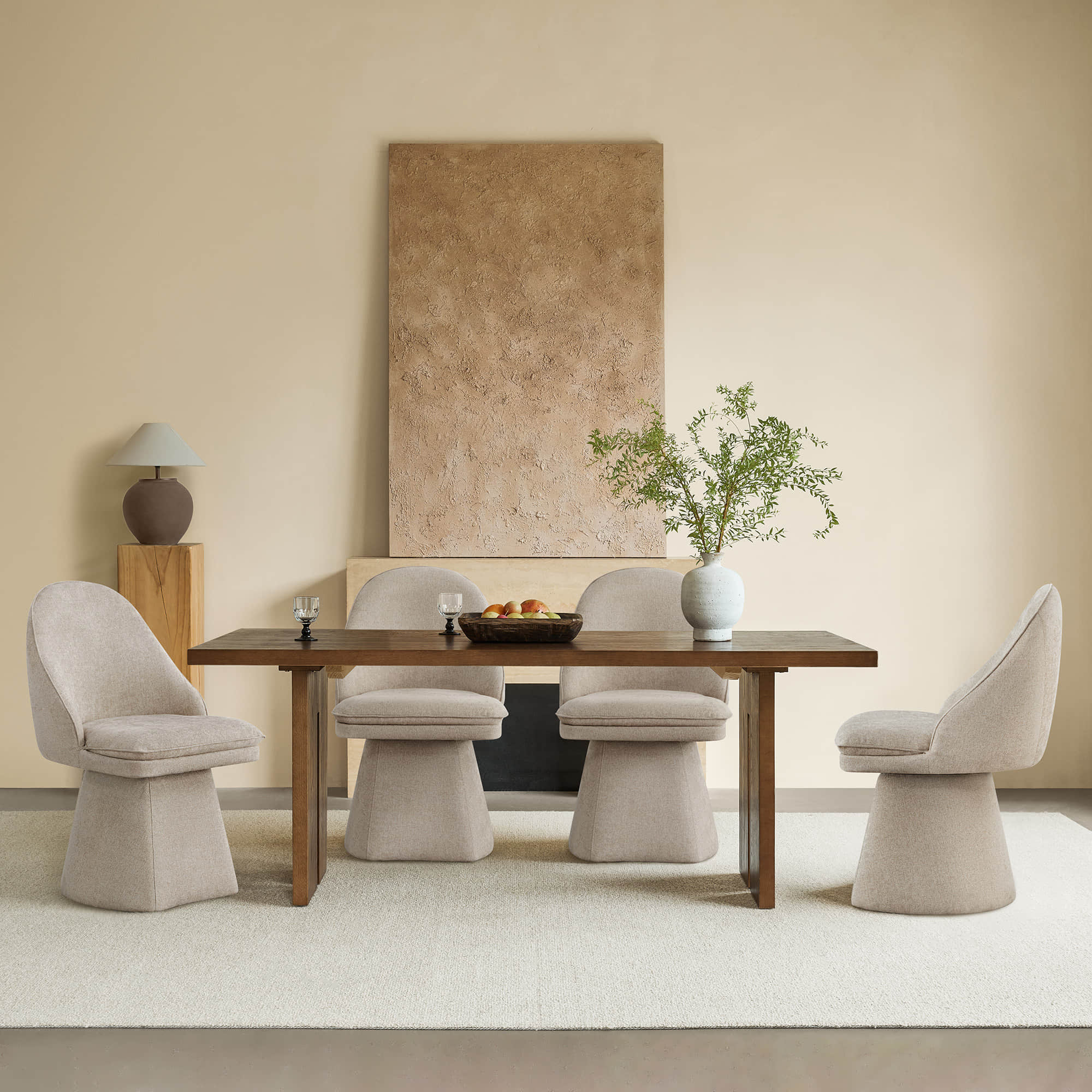 Leda Upholstered Swivel Dining Chair - Image 14