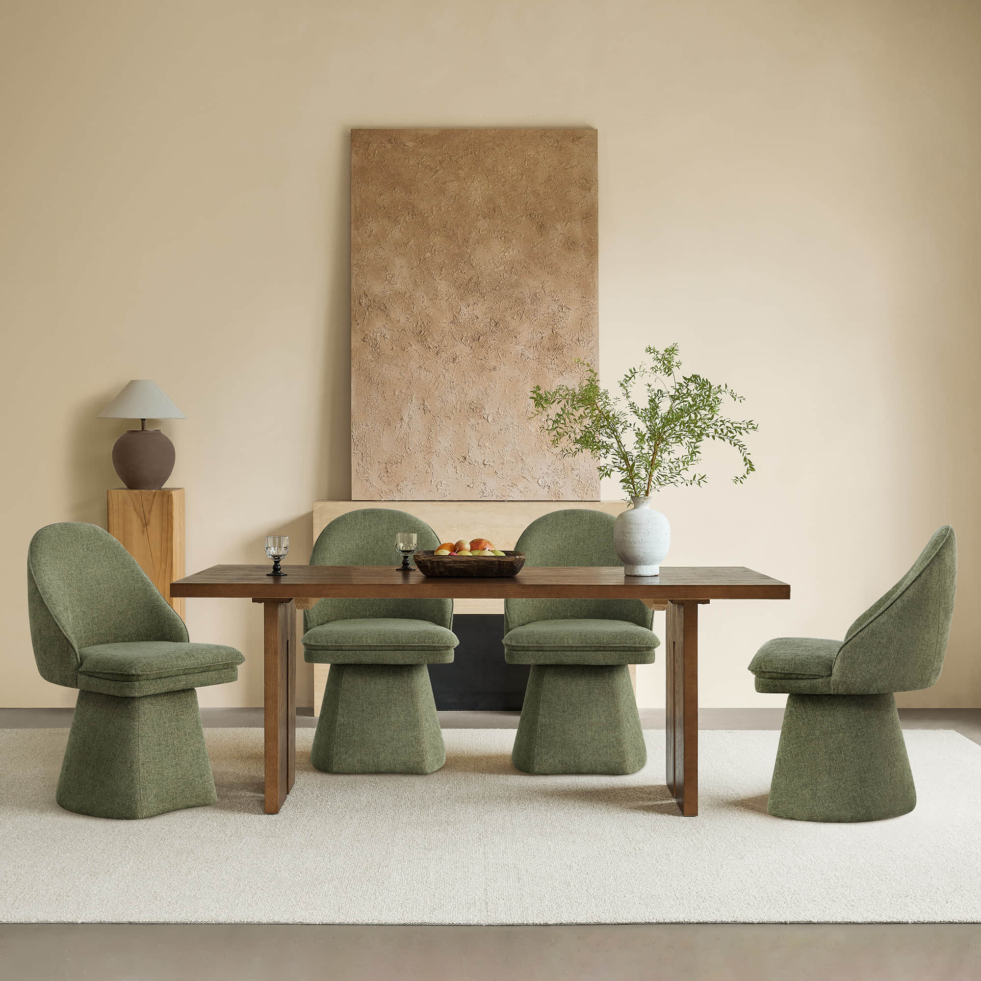 Leda Upholstered Swivel Dining Chair - Image 21