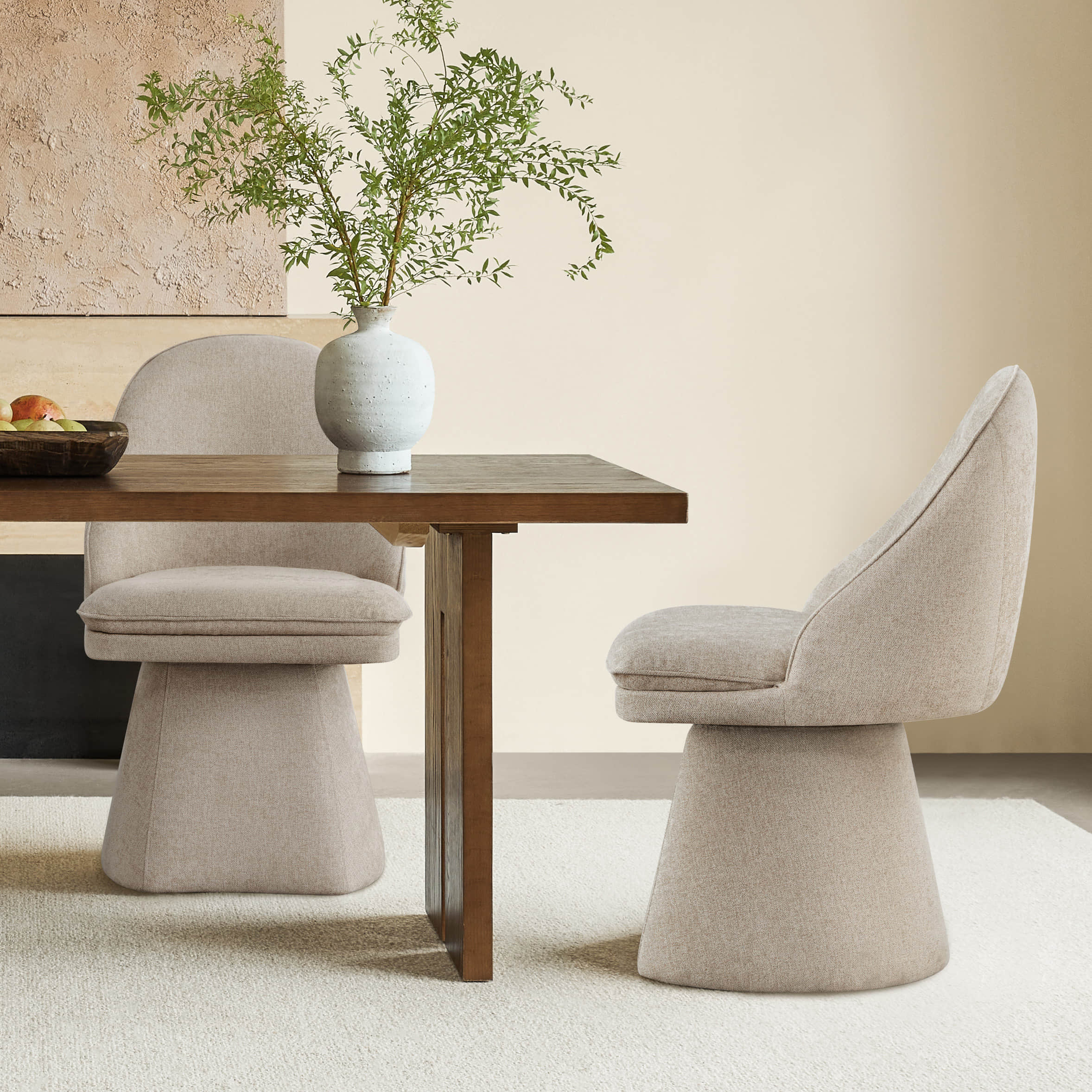 Leda Upholstered Swivel Dining Chair - Image 5