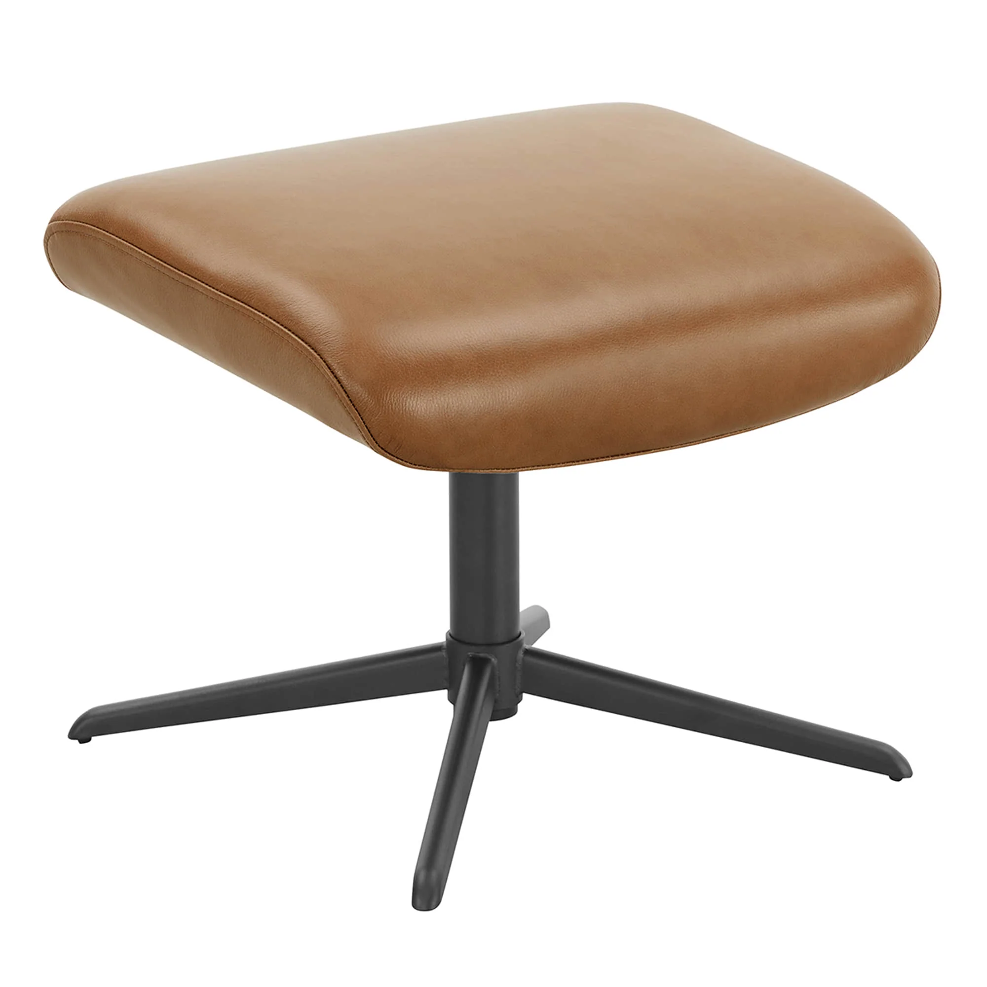 Leslie Genuine Leather Swivel Reclining Chair & Ottoman - Image 38