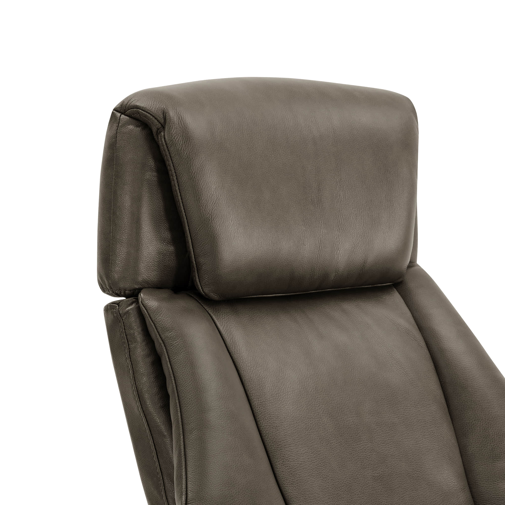 Leslie Genuine Leather Swivel Reclining Chair & Ottoman - Image 67