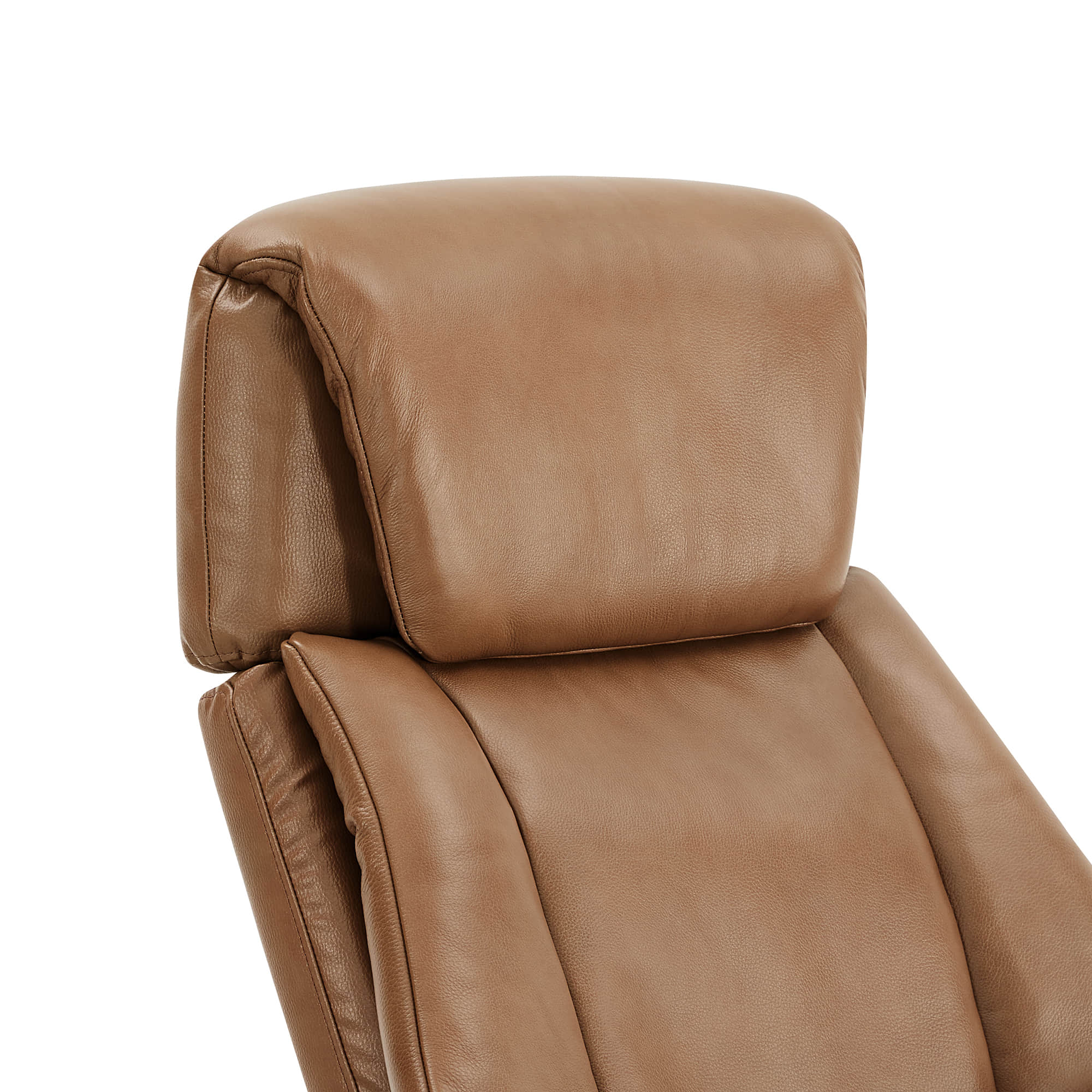 Leslie Genuine Leather Swivel Reclining Chair & Ottoman - Image 70