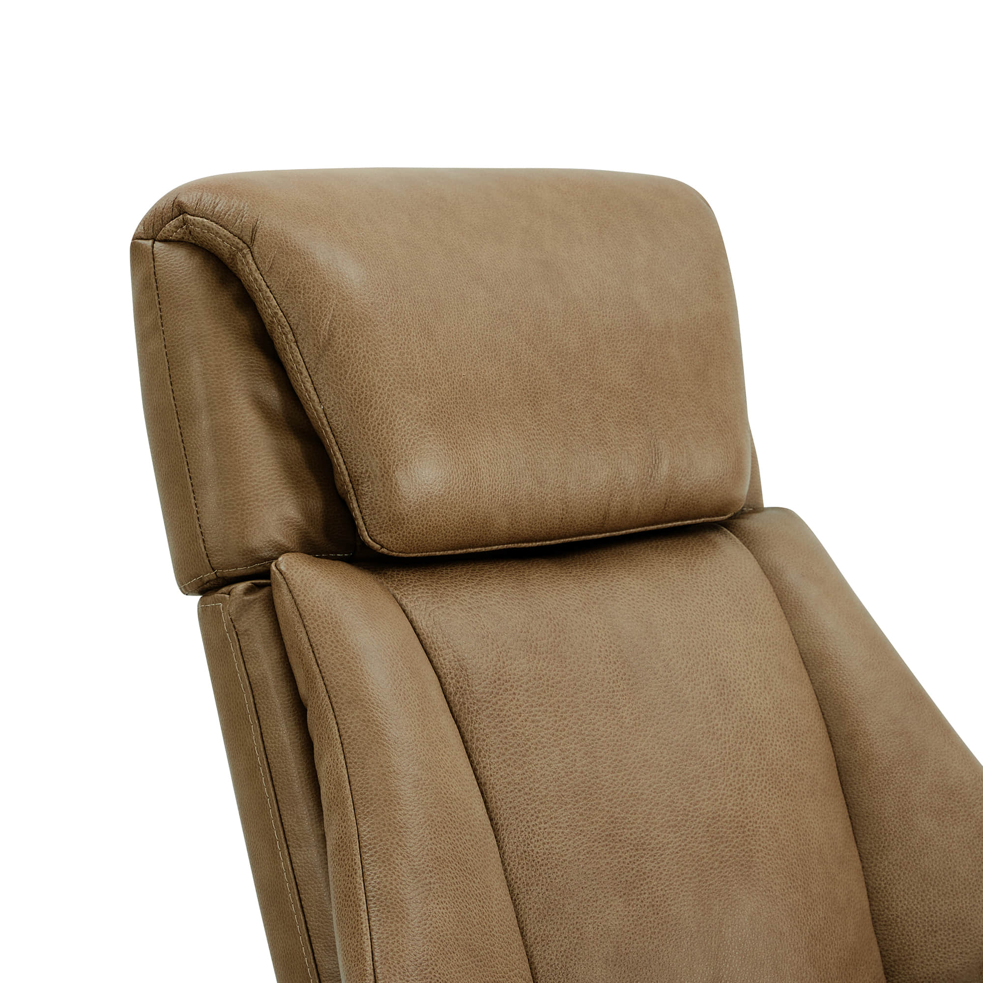 Leslie Genuine Leather Swivel Reclining Chair & Ottoman - Image 73