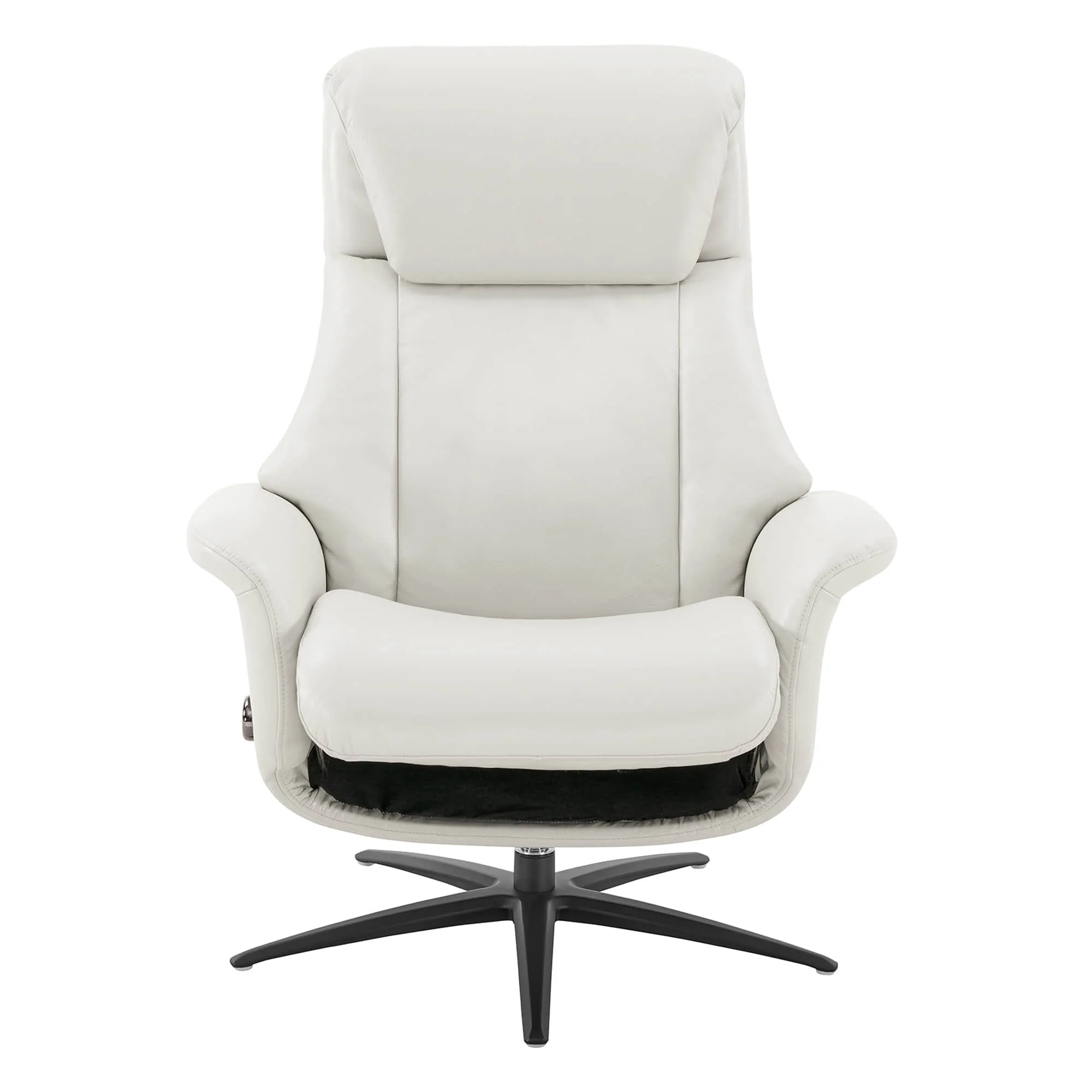 Leslie Genuine Leather Swivel Reclining Chair & Ottoman - Image 89