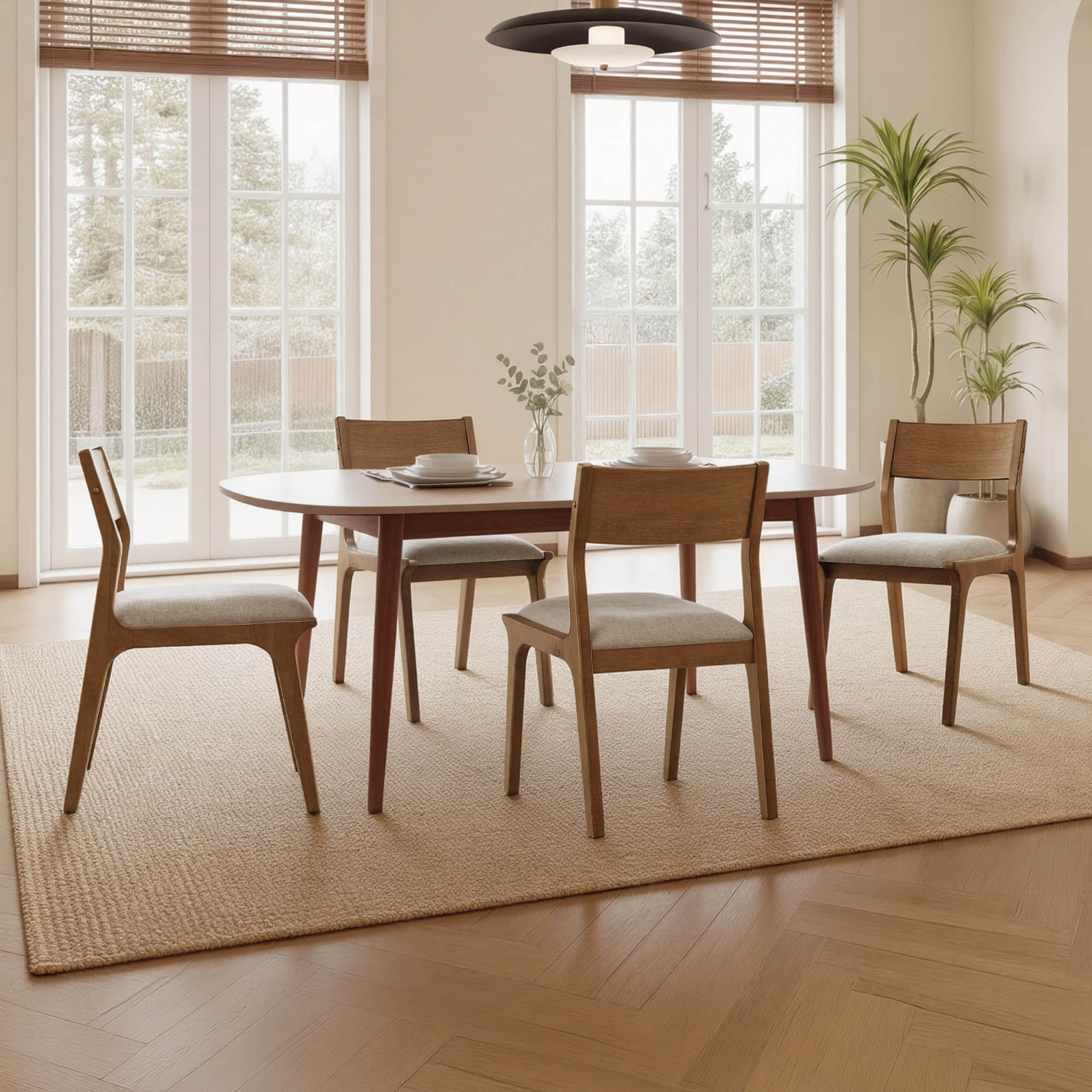 Levi Modern Solid Wood Upholstered Dining Chair (Set of 2) - Image 10