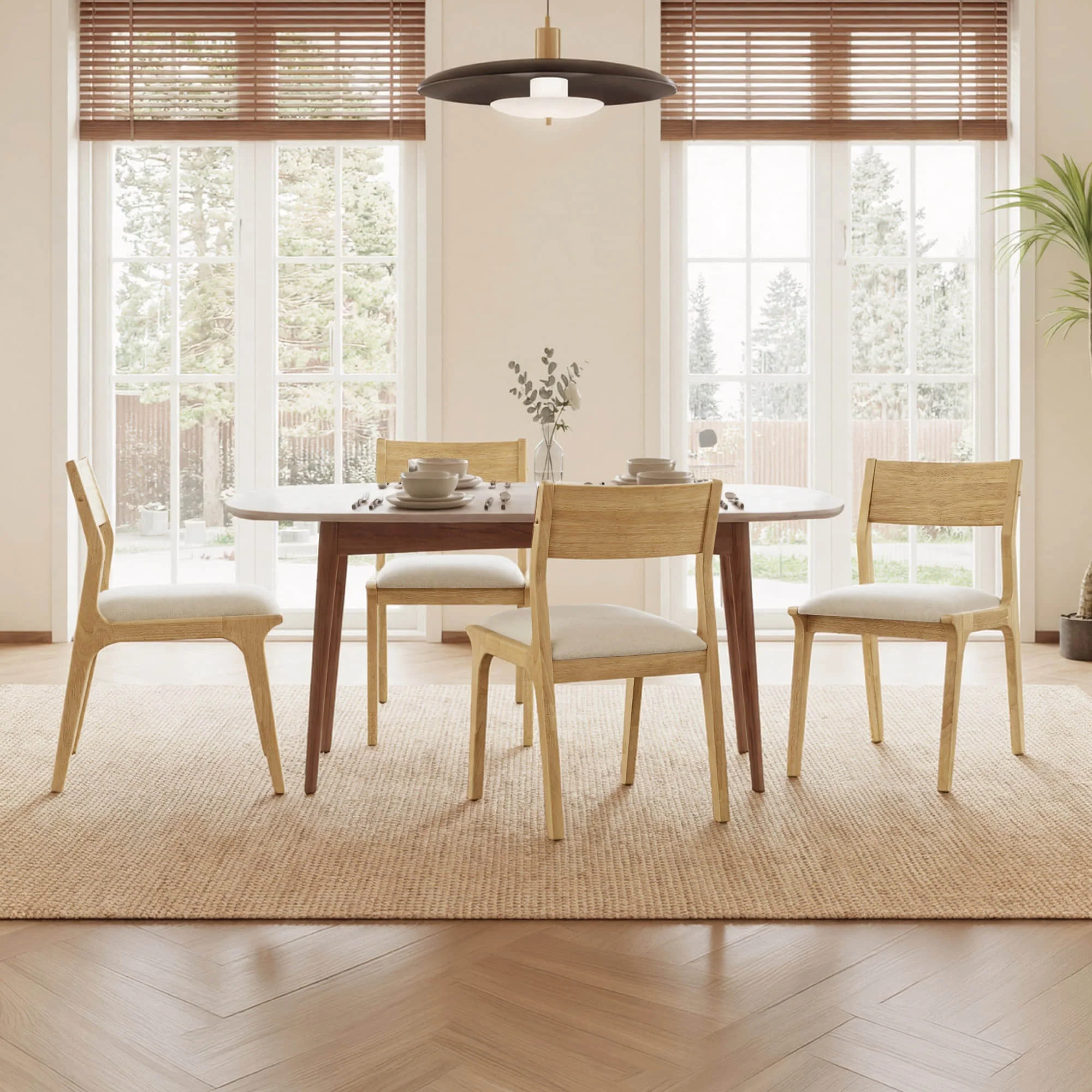 Levi Modern Solid Wood Upholstered Dining Chair (Set of 2) - Image 7