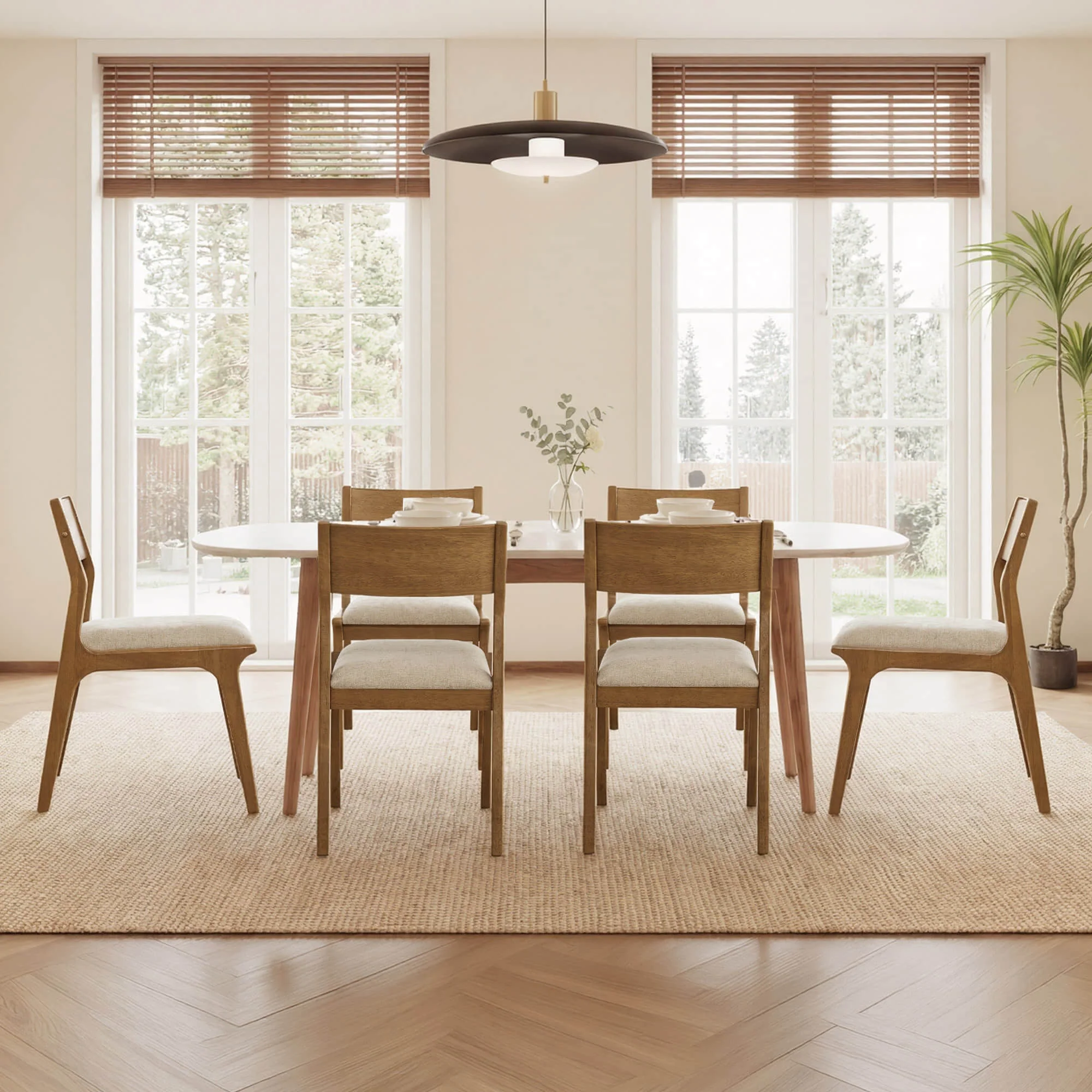 Levi Modern Solid Wood Upholstered Dining Chair (Set of 2) - Image 9