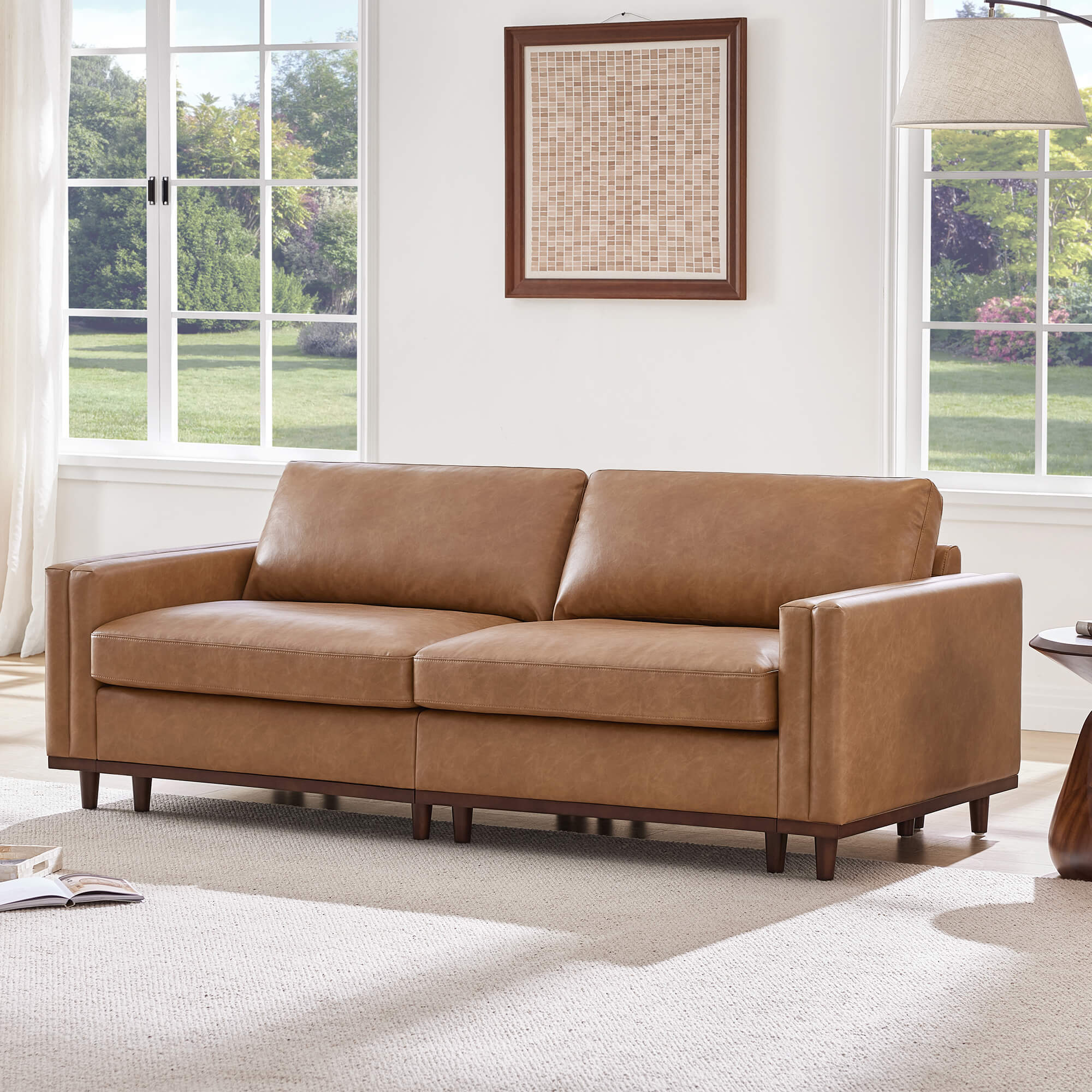 Liam 2-Piece Overstuffed Feather Wood Base Sectional Sofa - Image 19