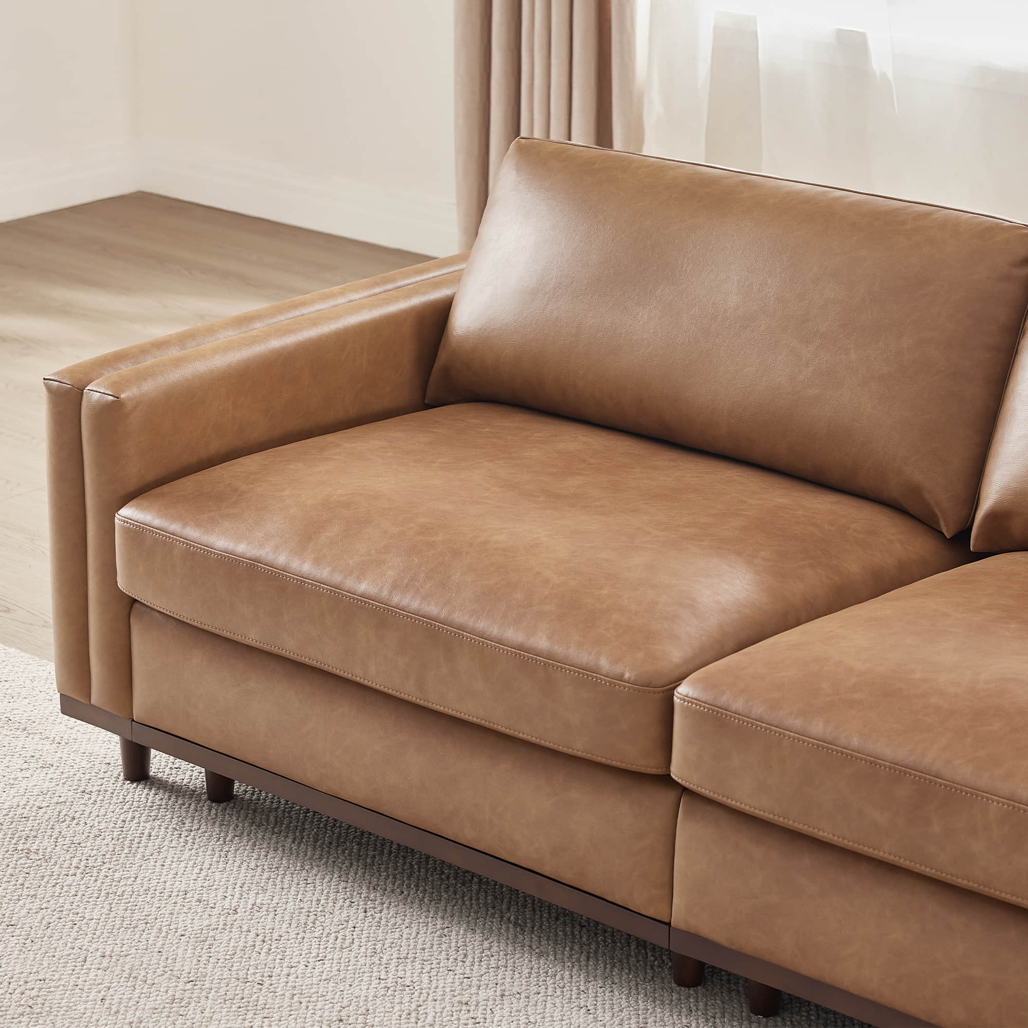 Liam 2-Piece Overstuffed Feather Wood Base Sectional Sofa - Image 22