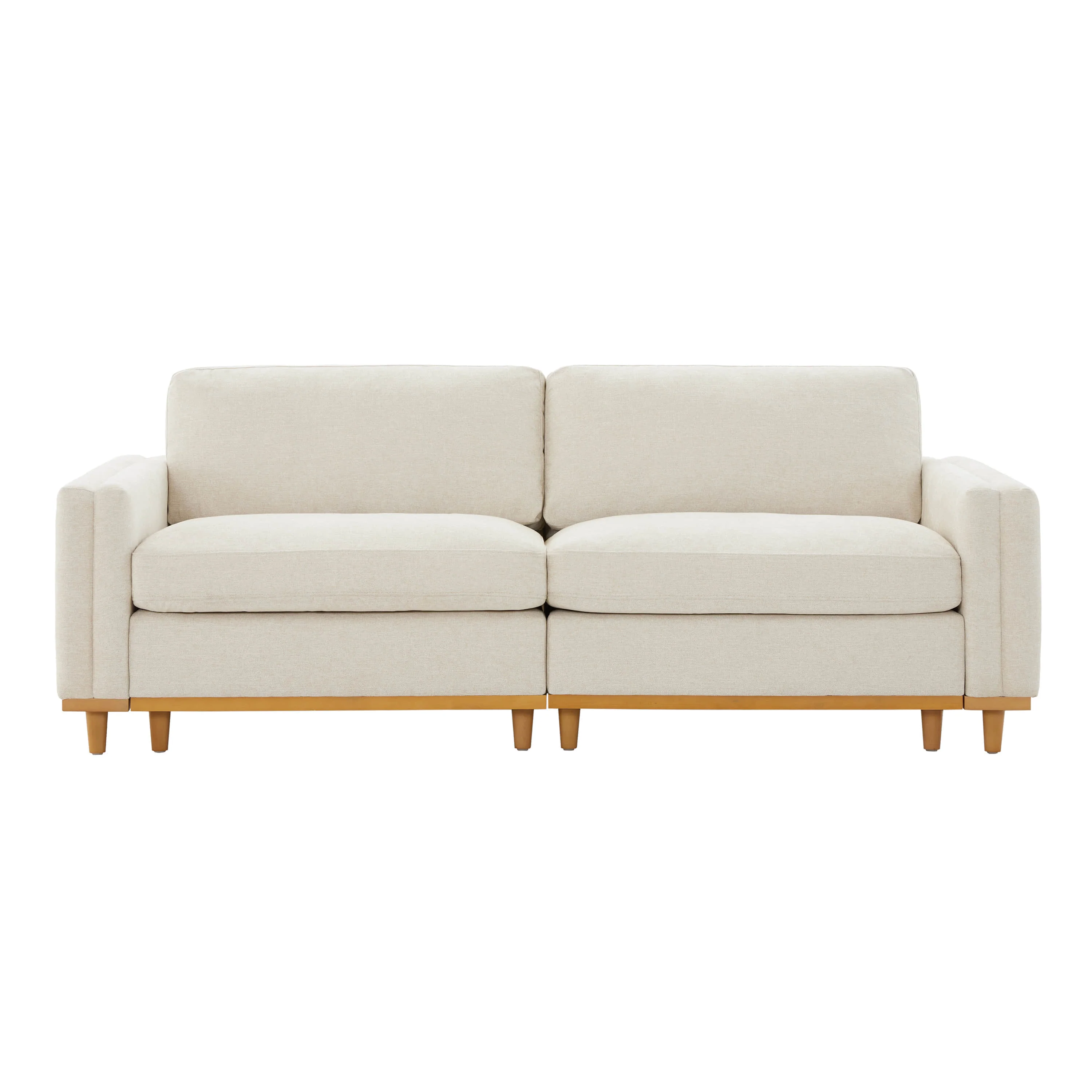 Liam 2-Piece Overstuffed Feather Wood Base Sectional Sofa - Image 3