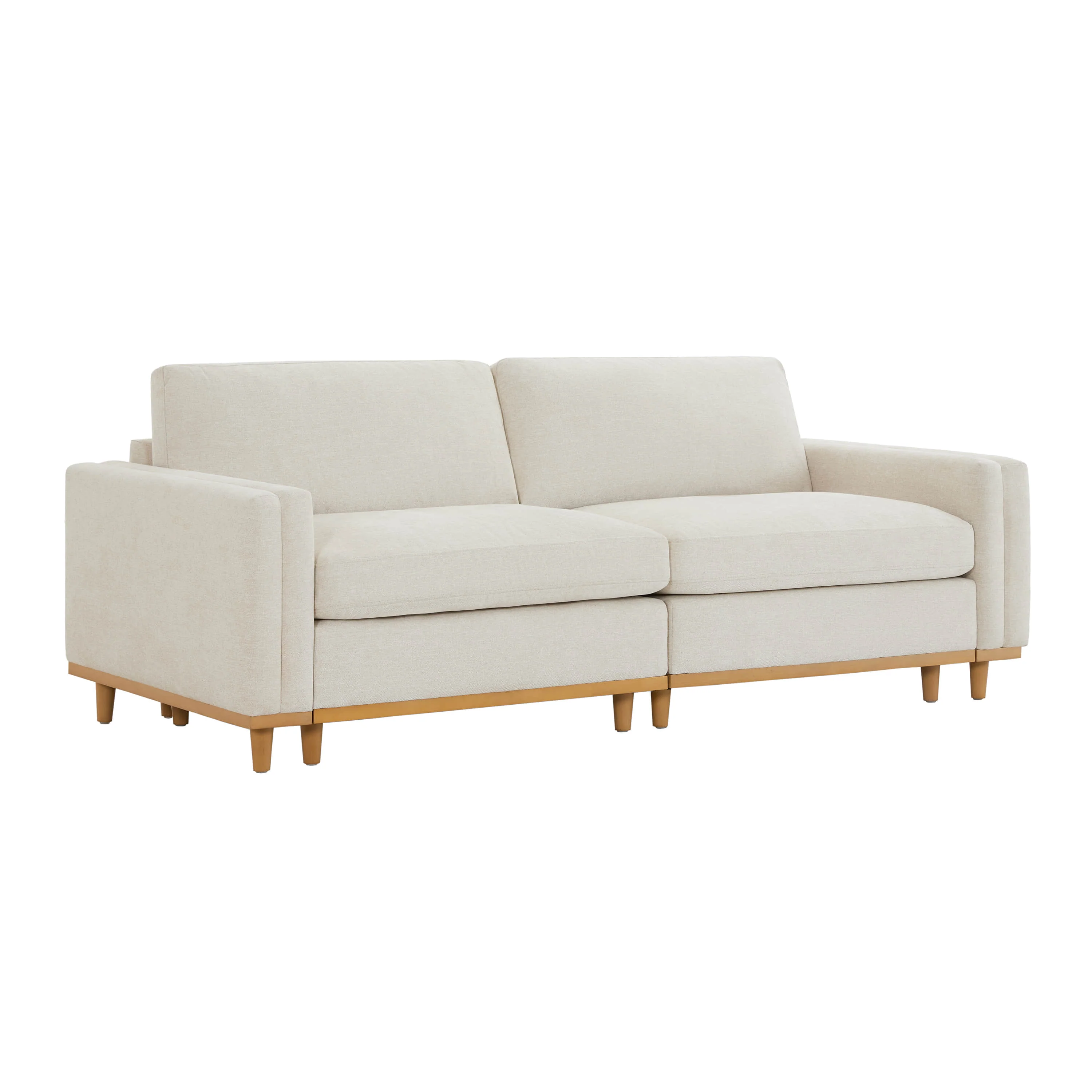 Liam 2-Piece Overstuffed Feather Wood Base Sectional Sofa - Image 4