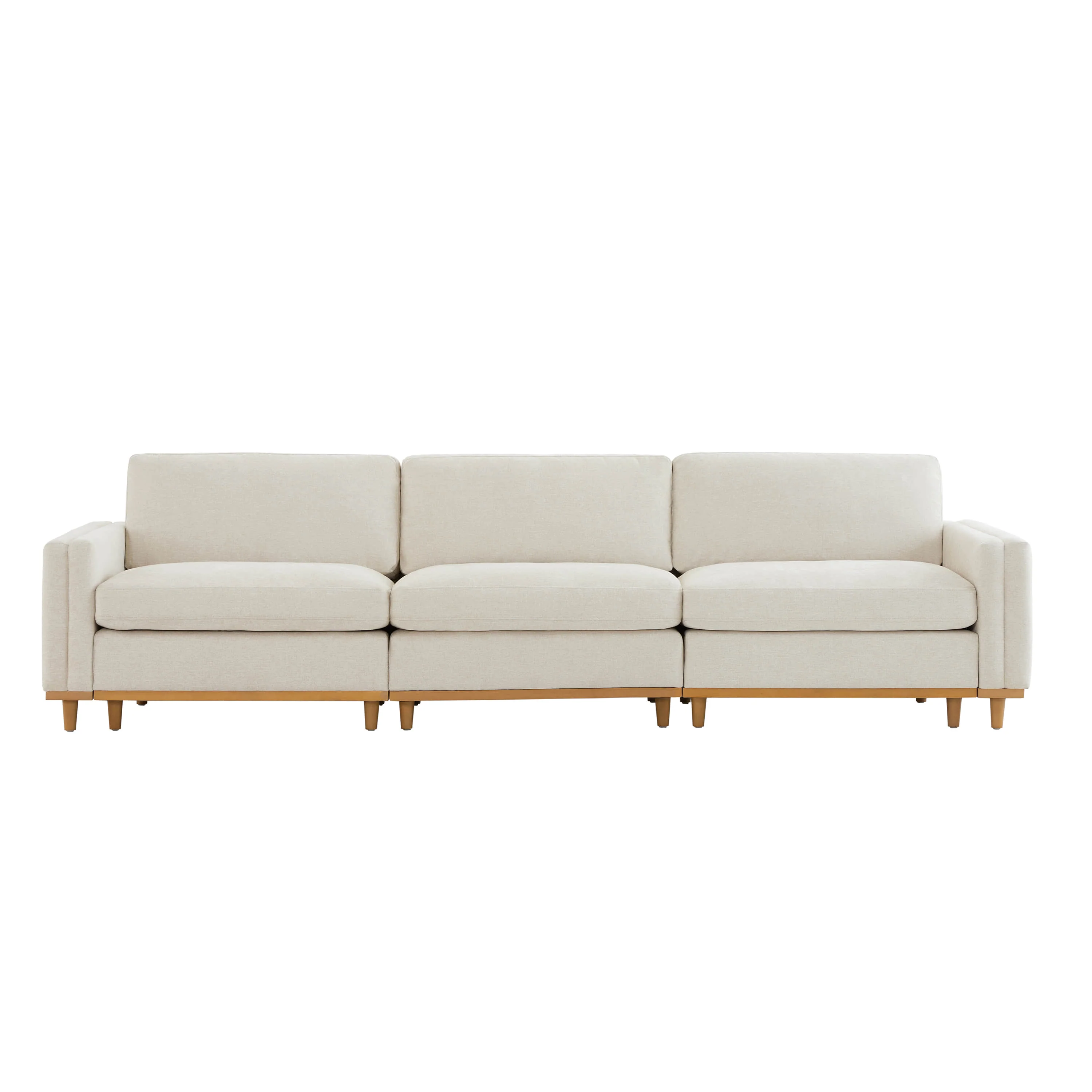 Liam 3-Piece Overstuffed Feather Wood Base Sectional Sofa - Image 10