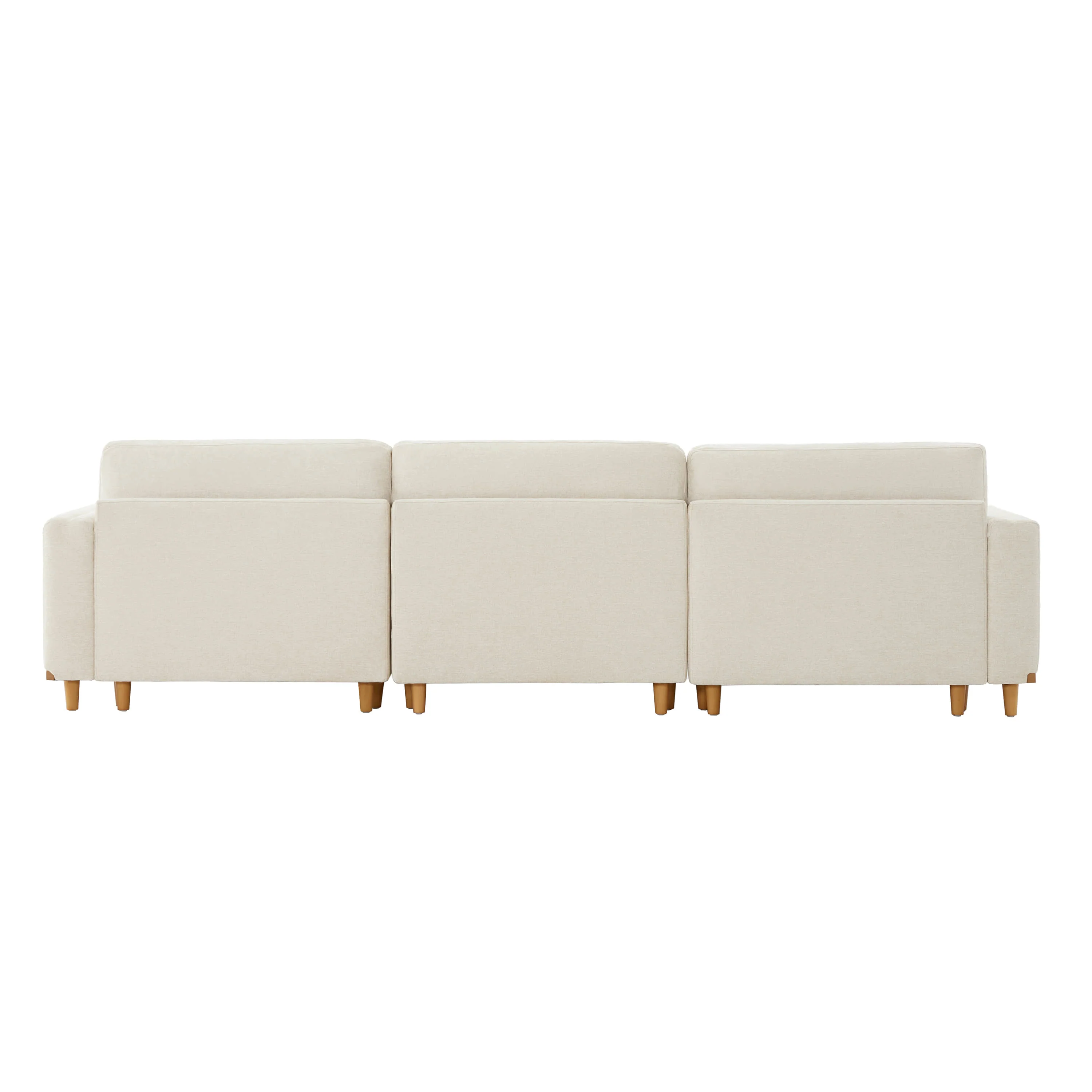 Liam 3-Piece Overstuffed Feather Wood Base Sectional Sofa - Image 14