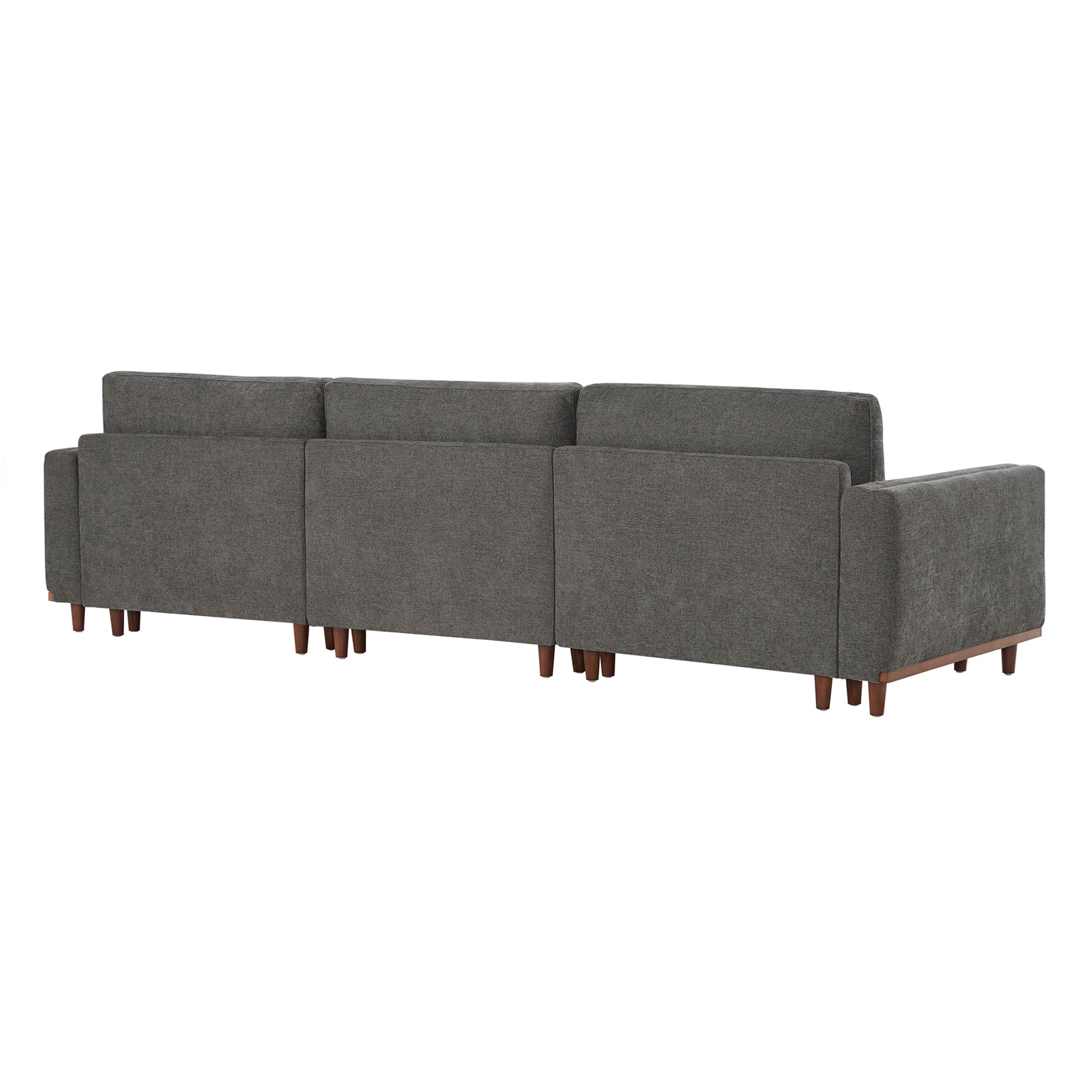 Liam 3-Piece Overstuffed Feather Wood Base Sectional Sofa - Image 45