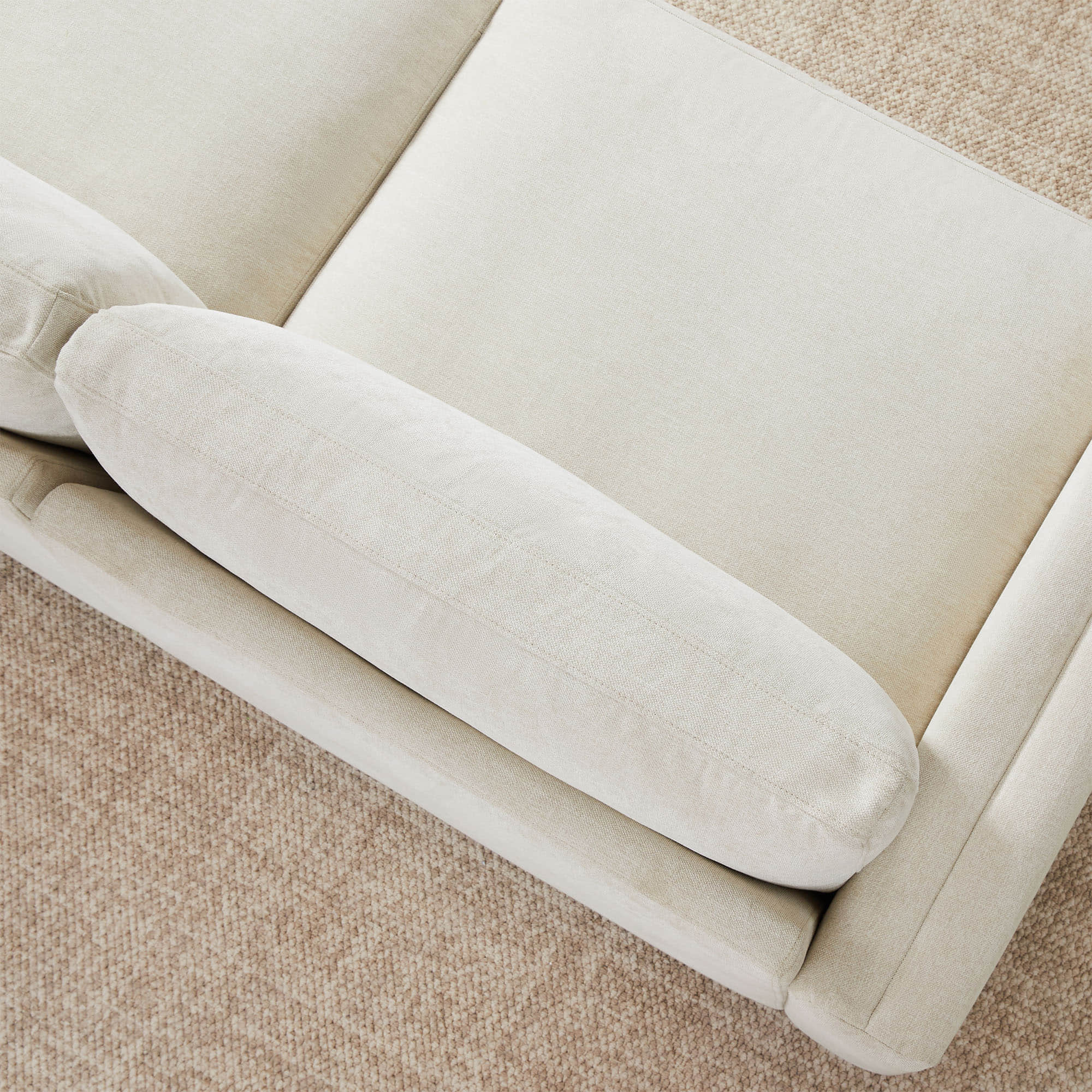 Liam 3-Piece Overstuffed Feather Wood Base Sectional Sofa - Image 7