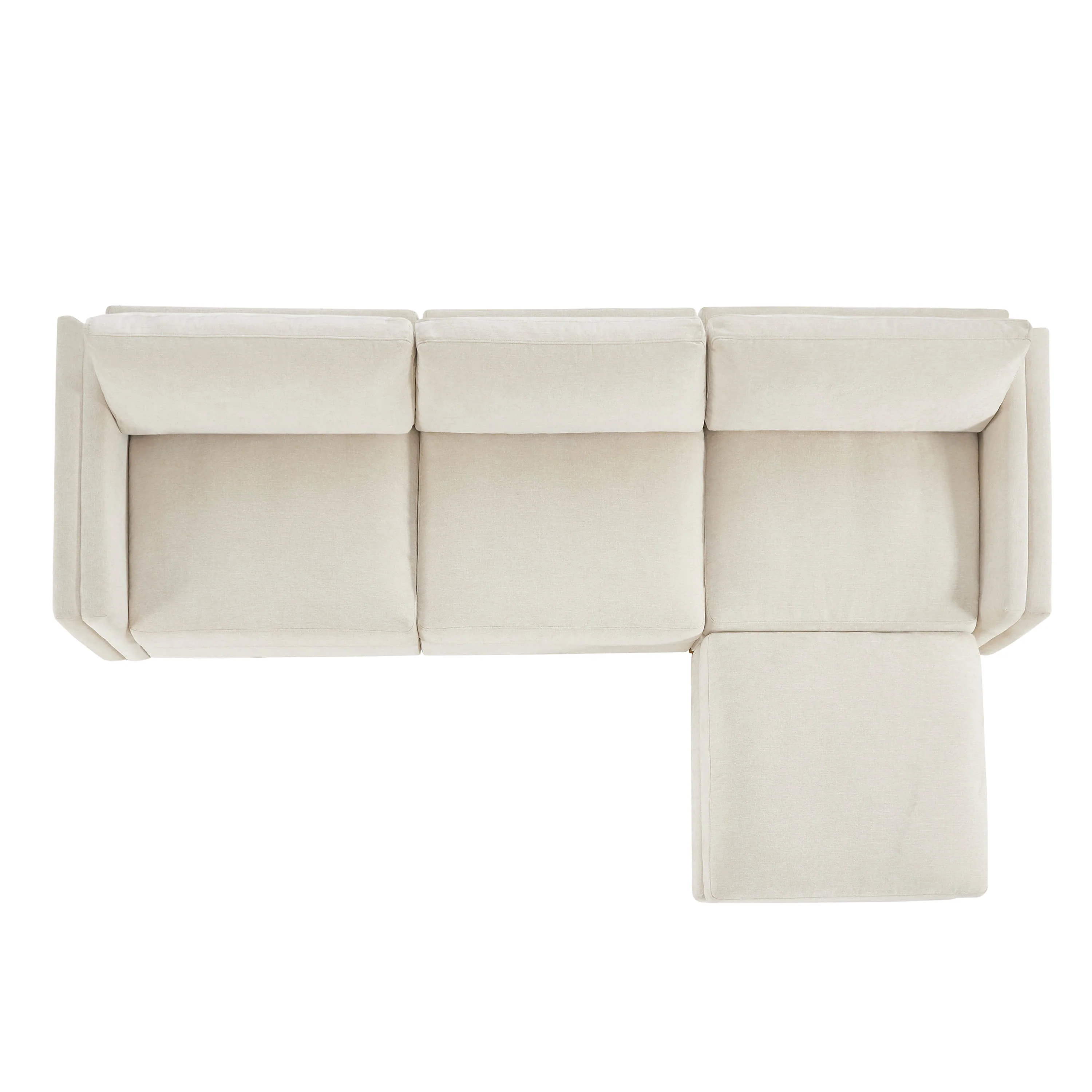 Liam 4-Piece Overstuffed Feather Wood Base Sectional Sofa - Image 15