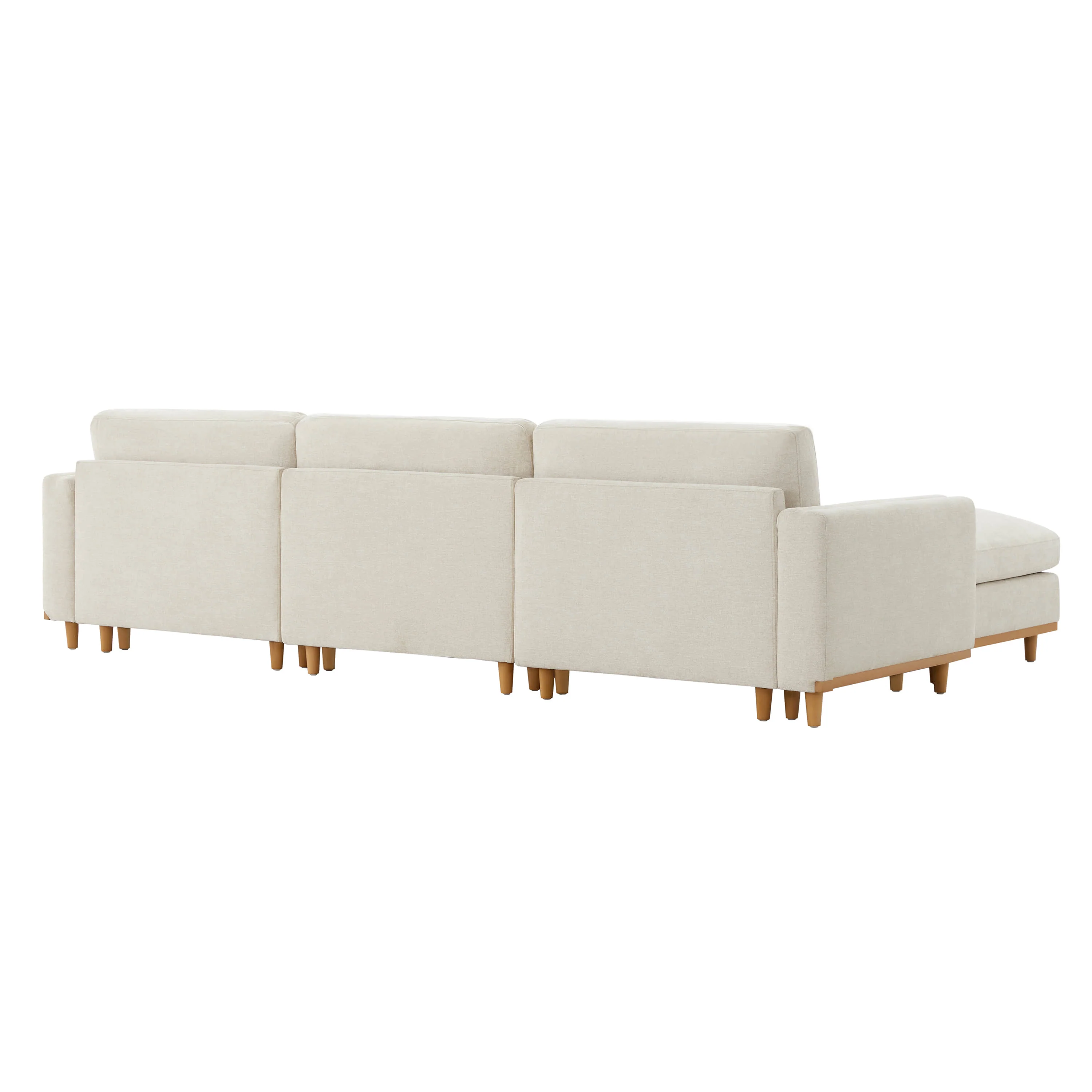 Liam 4-Piece Overstuffed Feather Wood Base Sectional Sofa - Image 17