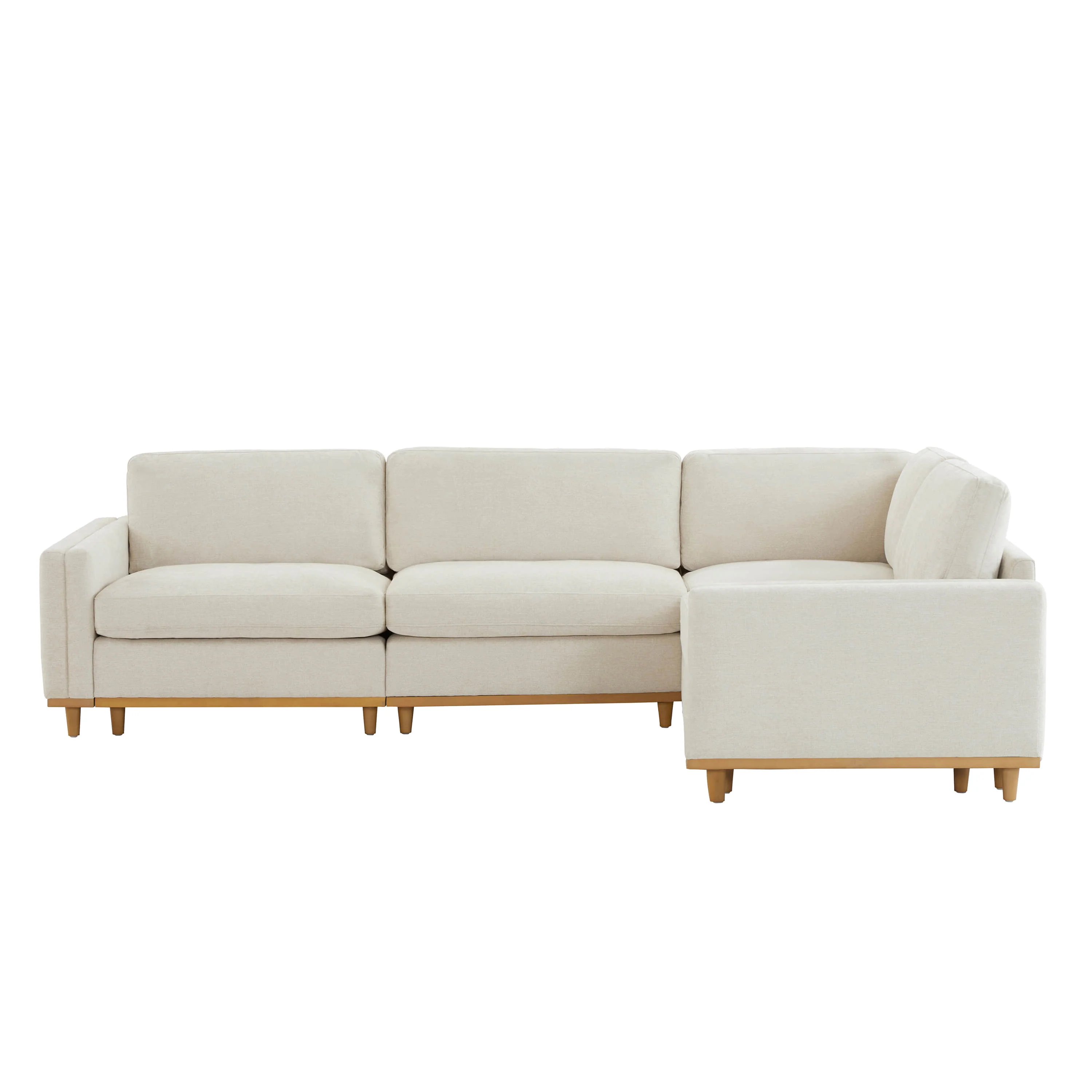 Liam 4-Piece Overstuffed Feather Wood Base Sectional Sofa - Image 37