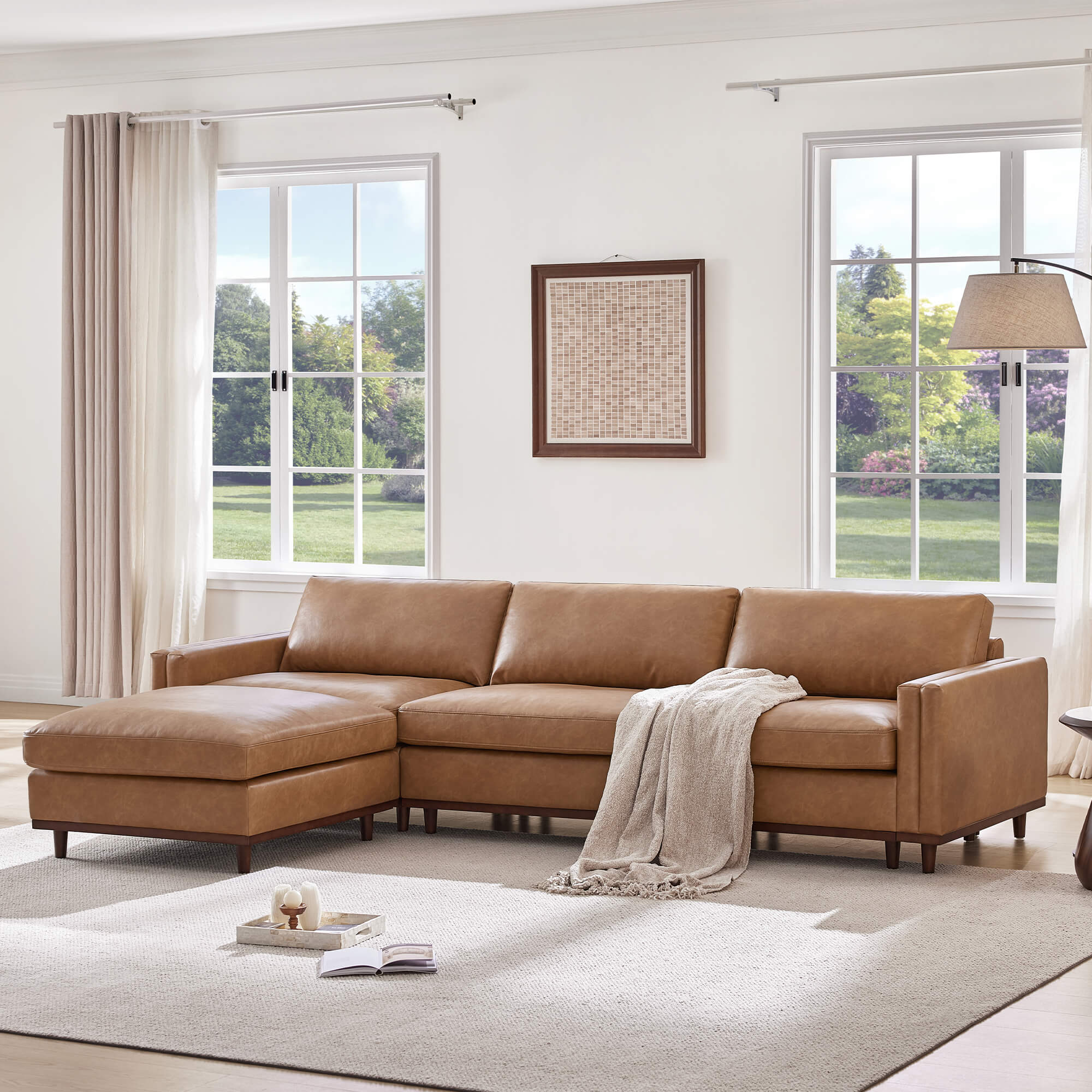 Liam 4-Piece Overstuffed Feather Wood Base Sectional Sofa - Image 79
