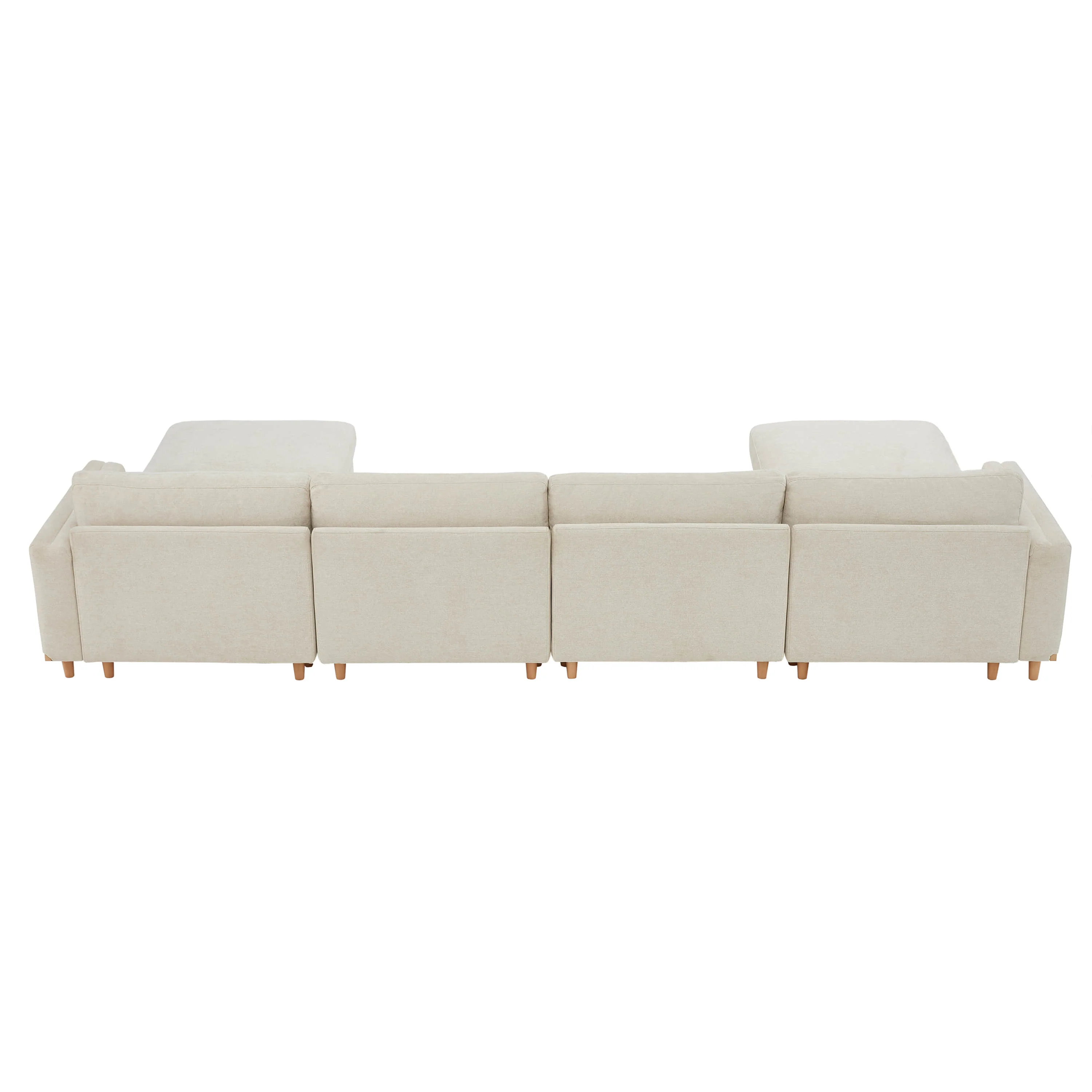 Liam 6-Piece Overstuffed Feather Wood Base Sectional Sofa - Image 18