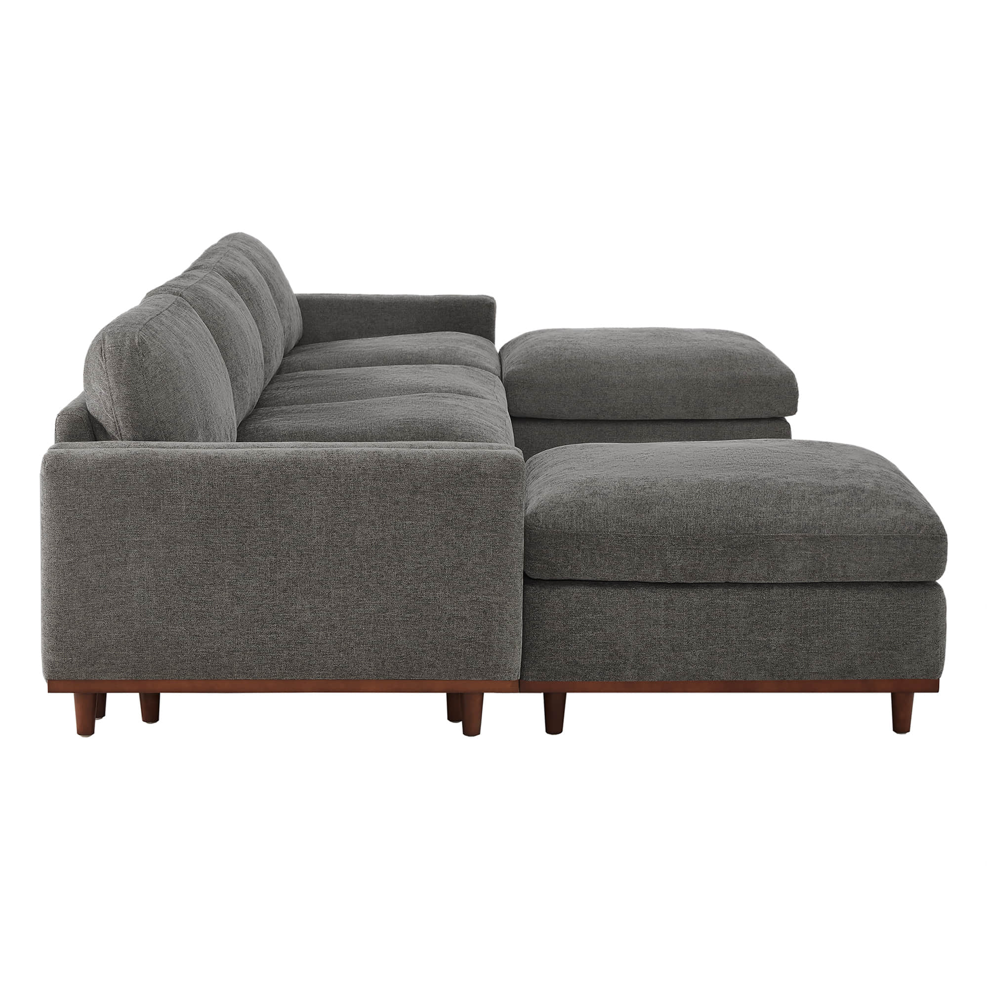 Liam 6-Piece Overstuffed Feather Wood Base Sectional Sofa - Image 40