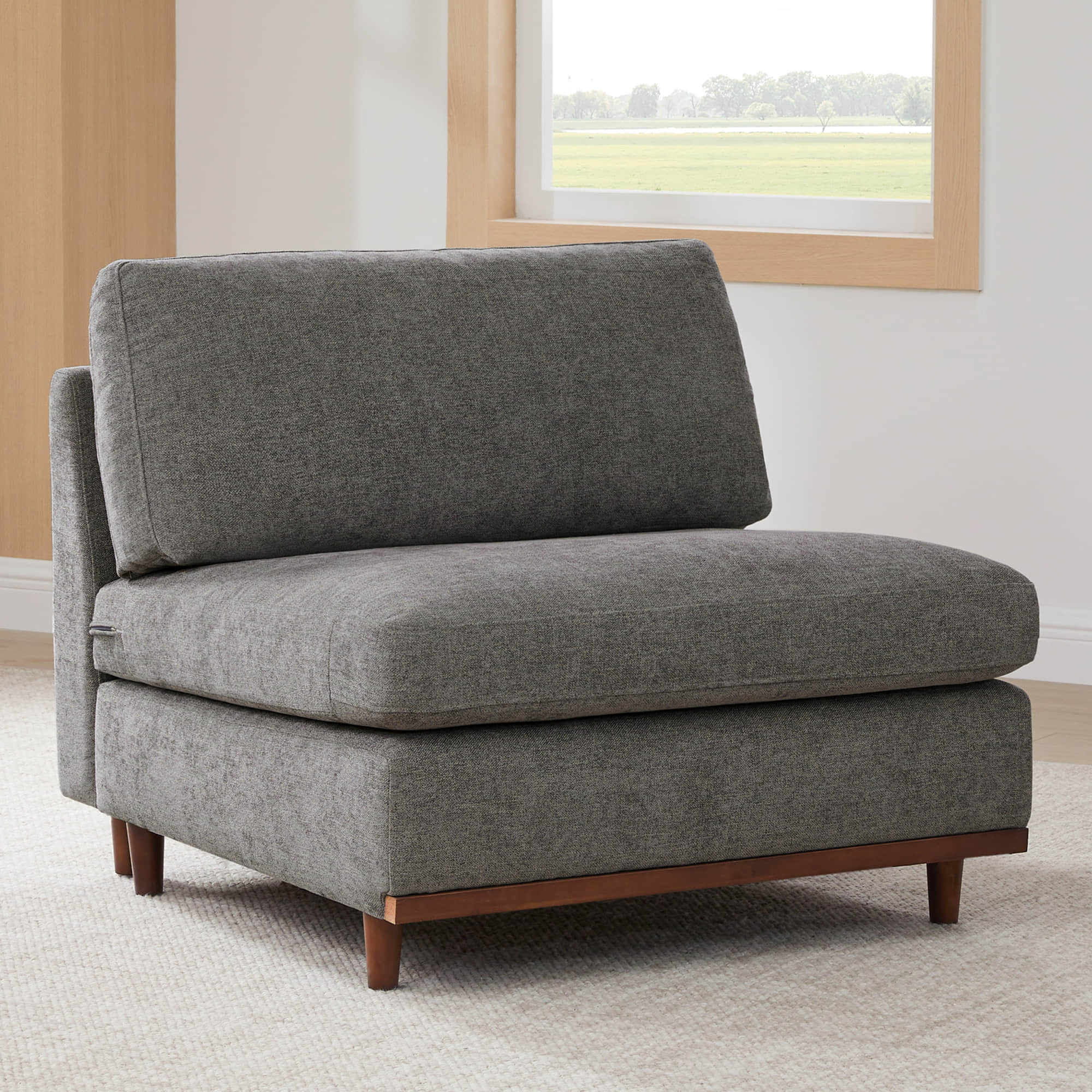 Liam 6-Piece Overstuffed Feather Wood Base Sectional Sofa - Image 46
