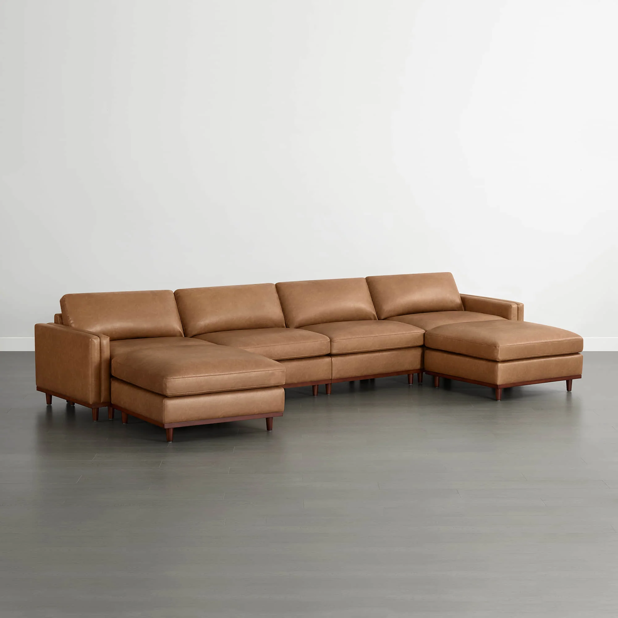 Liam 6-Piece Overstuffed Feather Wood Base Sectional Sofa - Image 58