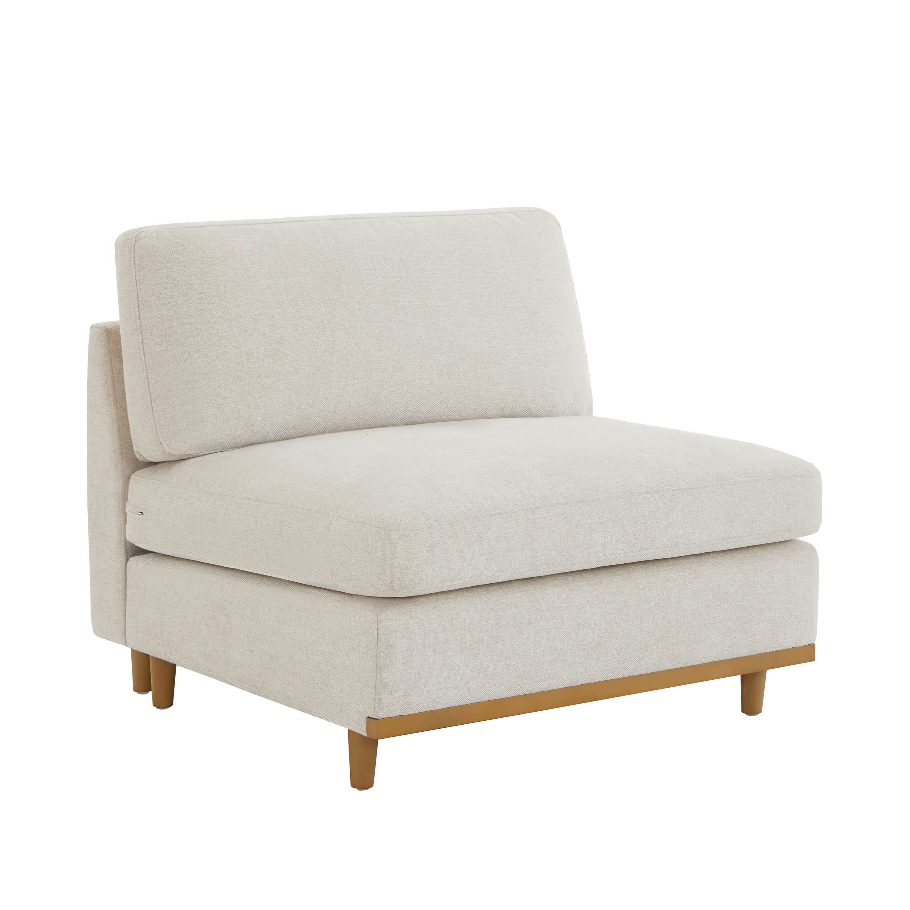 Liam Overstuffed Feather Modular Armless Seat - Image 3