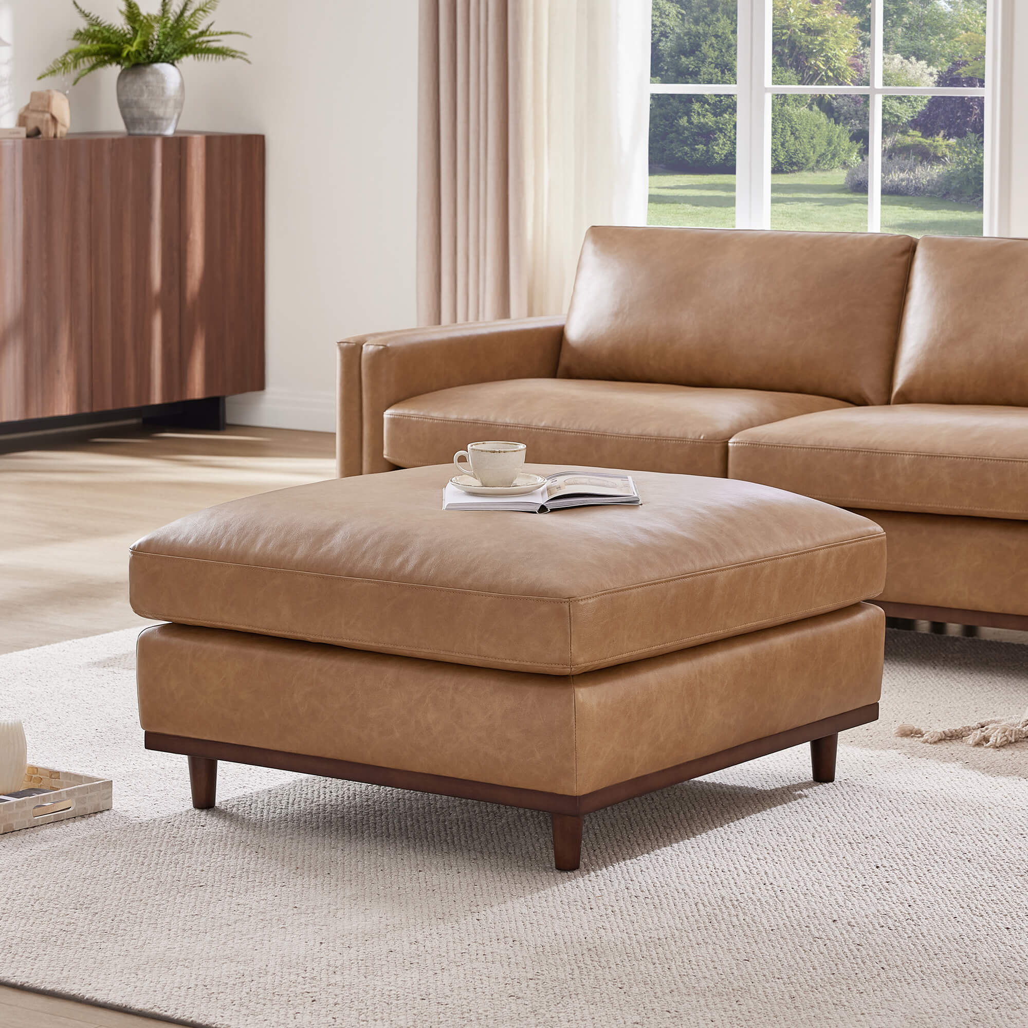 Liam Overstuffed Feather Ottoman - Image 6
