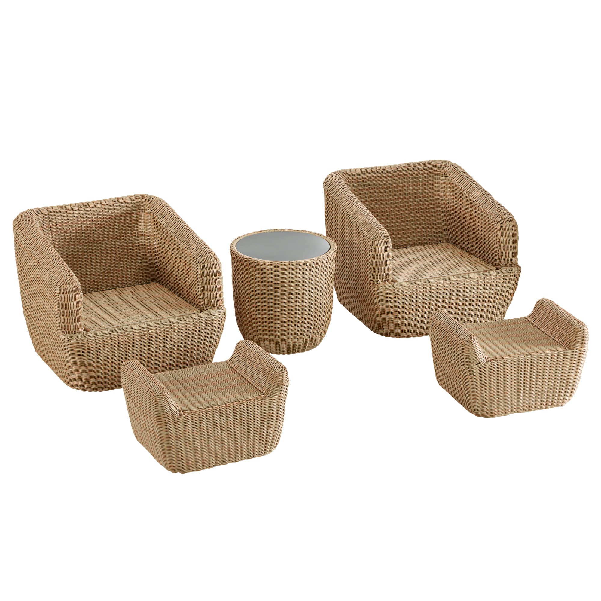 Liana Wicker Outdoor 5-Piece Patio Set - Image 38