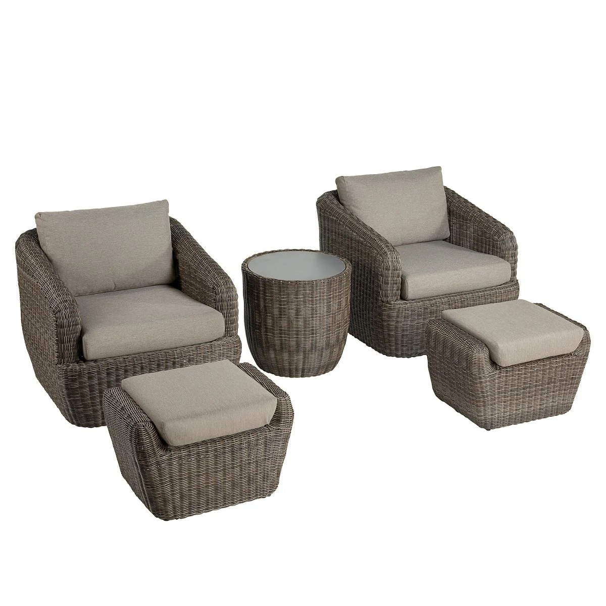 Liana Wicker Outdoor 5-Piece Patio Set - Image 9