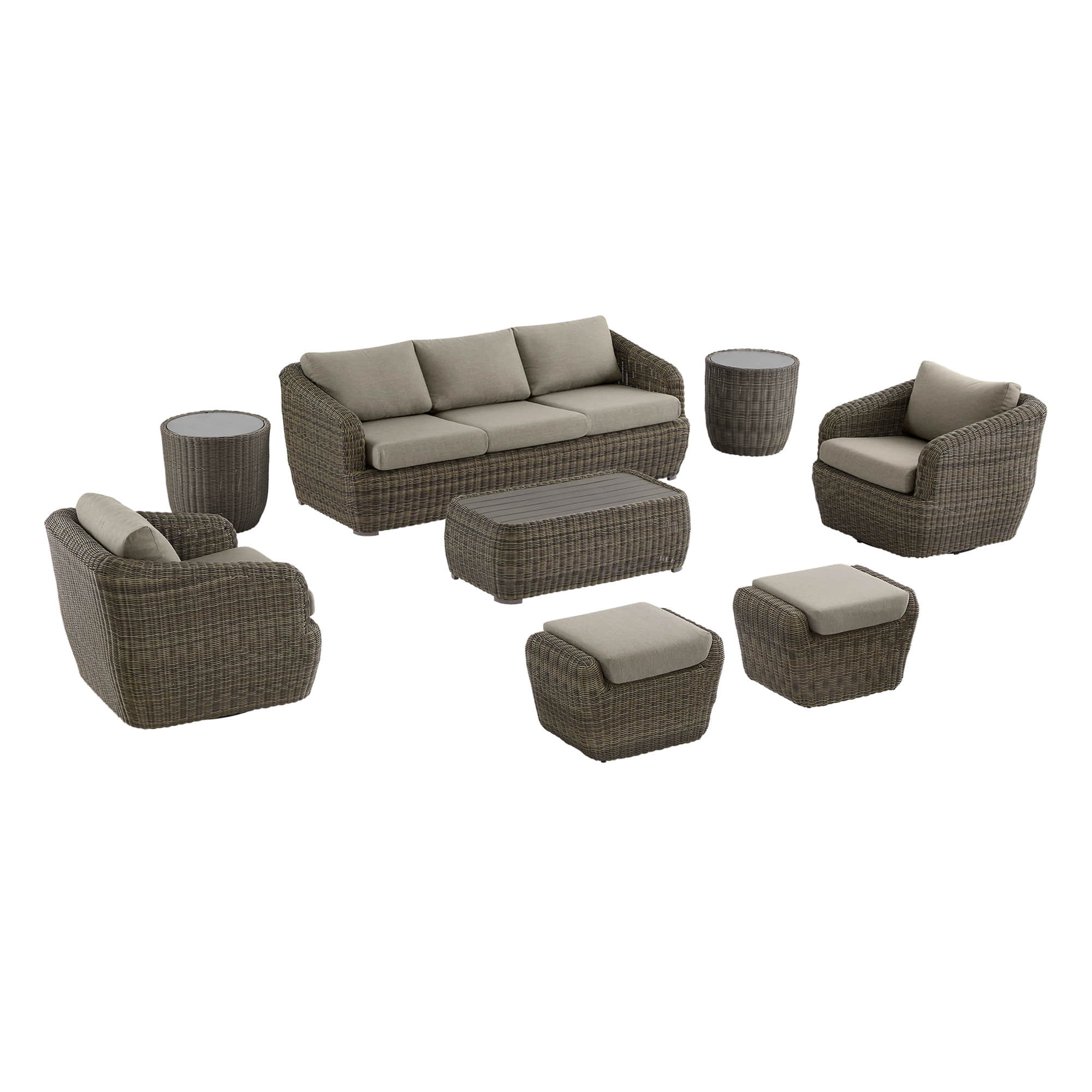 Liana Wicker Outdoor  5 Seats Sofa Set - Image 34