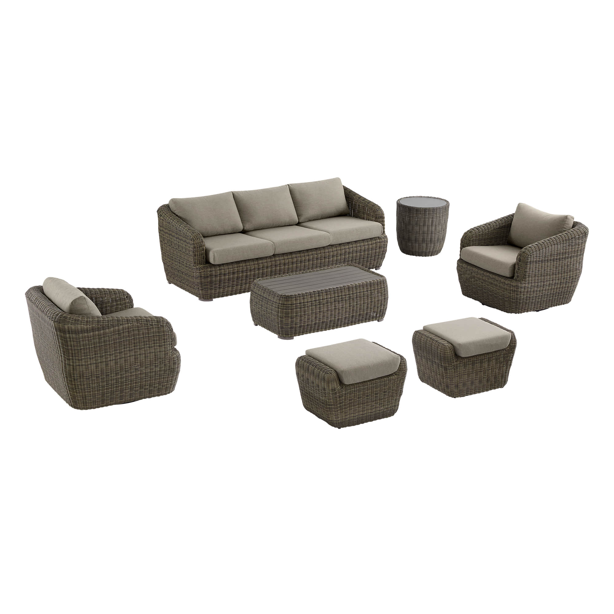 Liana Wicker Outdoor  5 Seats Sofa Set - Image 35