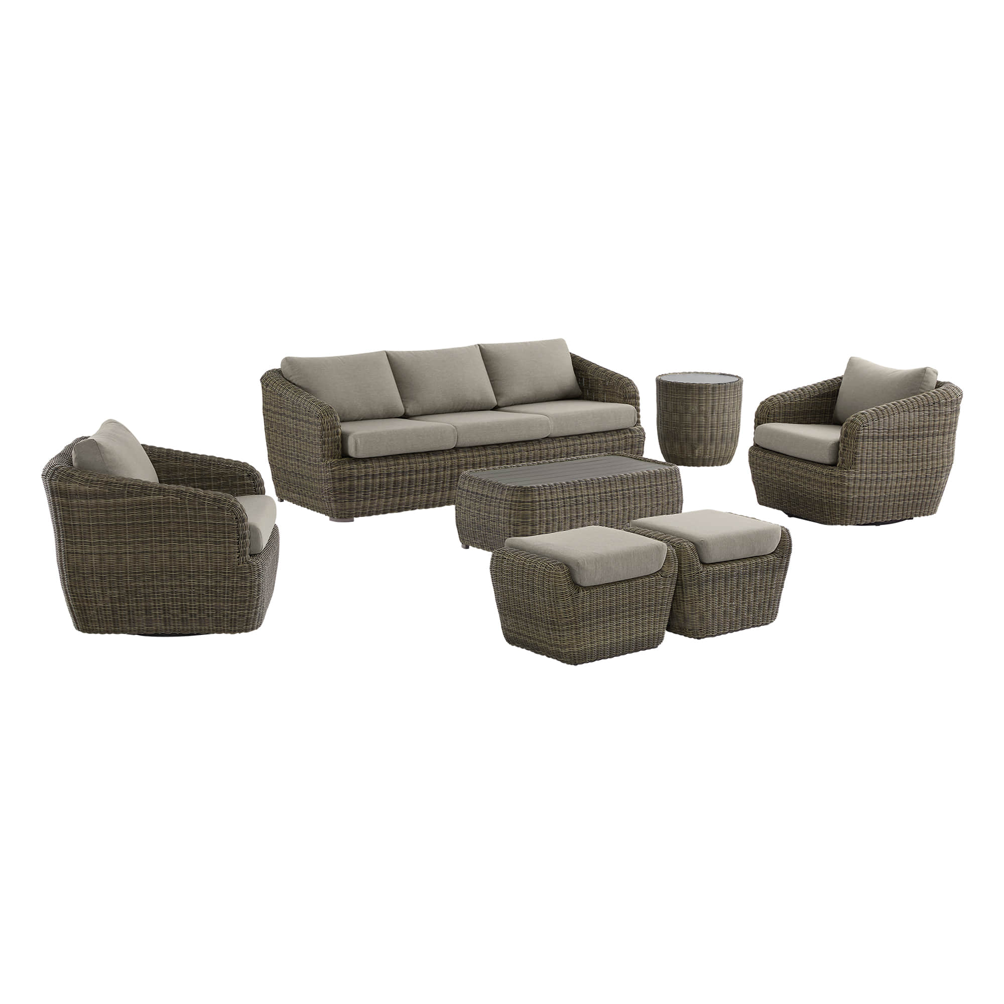 Liana Wicker Outdoor  5 Seats Sofa Set - Image 40