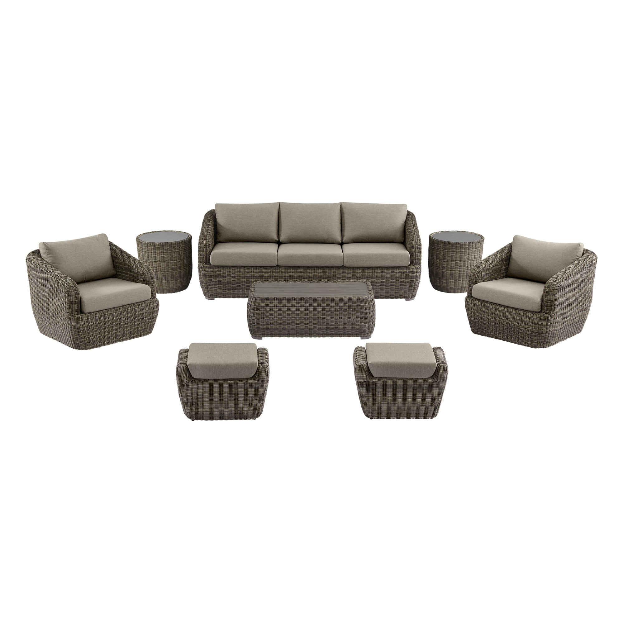 Liana Wicker Outdoor  5 Seats Sofa Set - Image 44