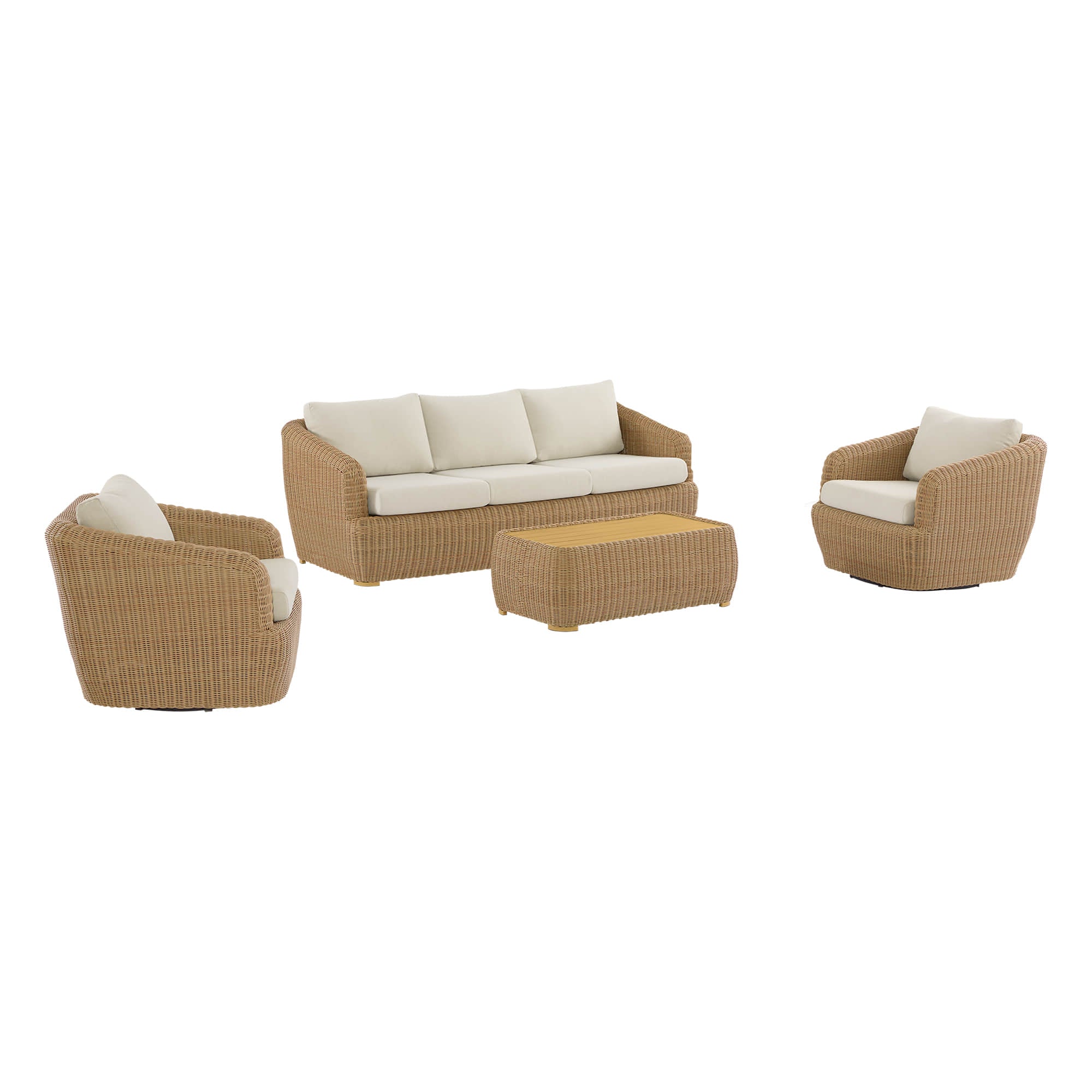 Liana Wicker Outdoor  5 Seats Sofa Set - Image 65