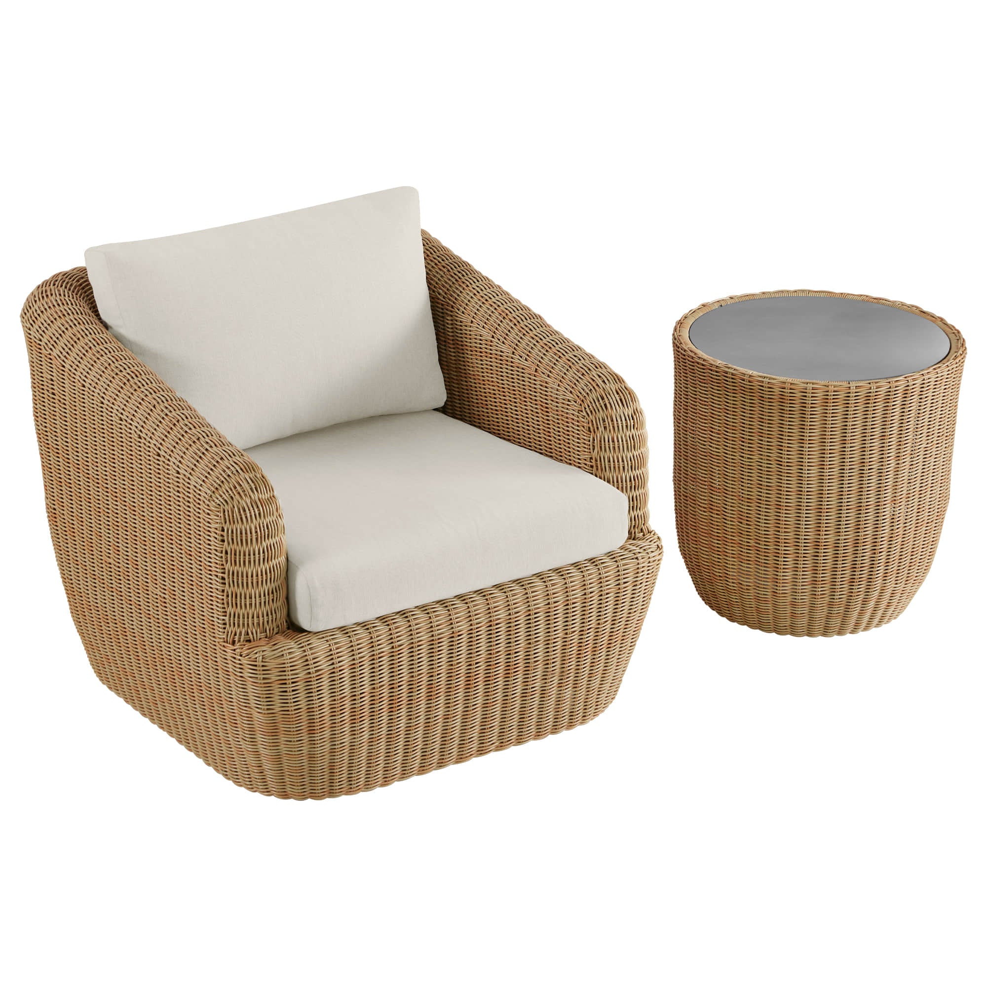 Liana Wicker Outdoor  5 Seats Sofa Set - Image 88
