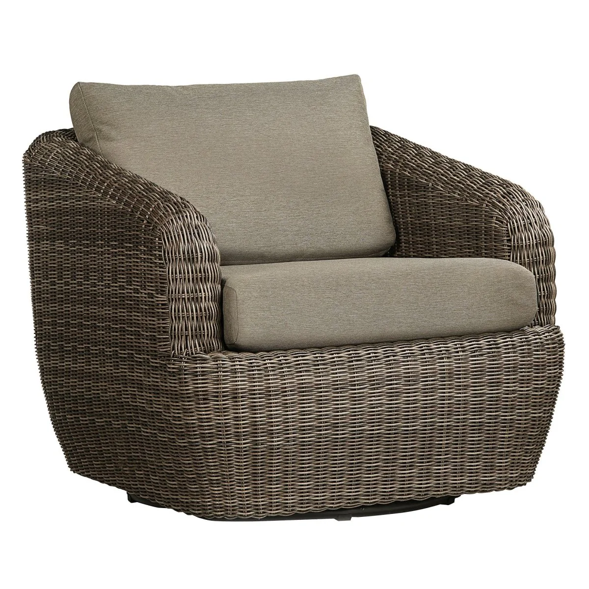 Liana Wicker Outdoor Swivel Accent Chair - Image 4
