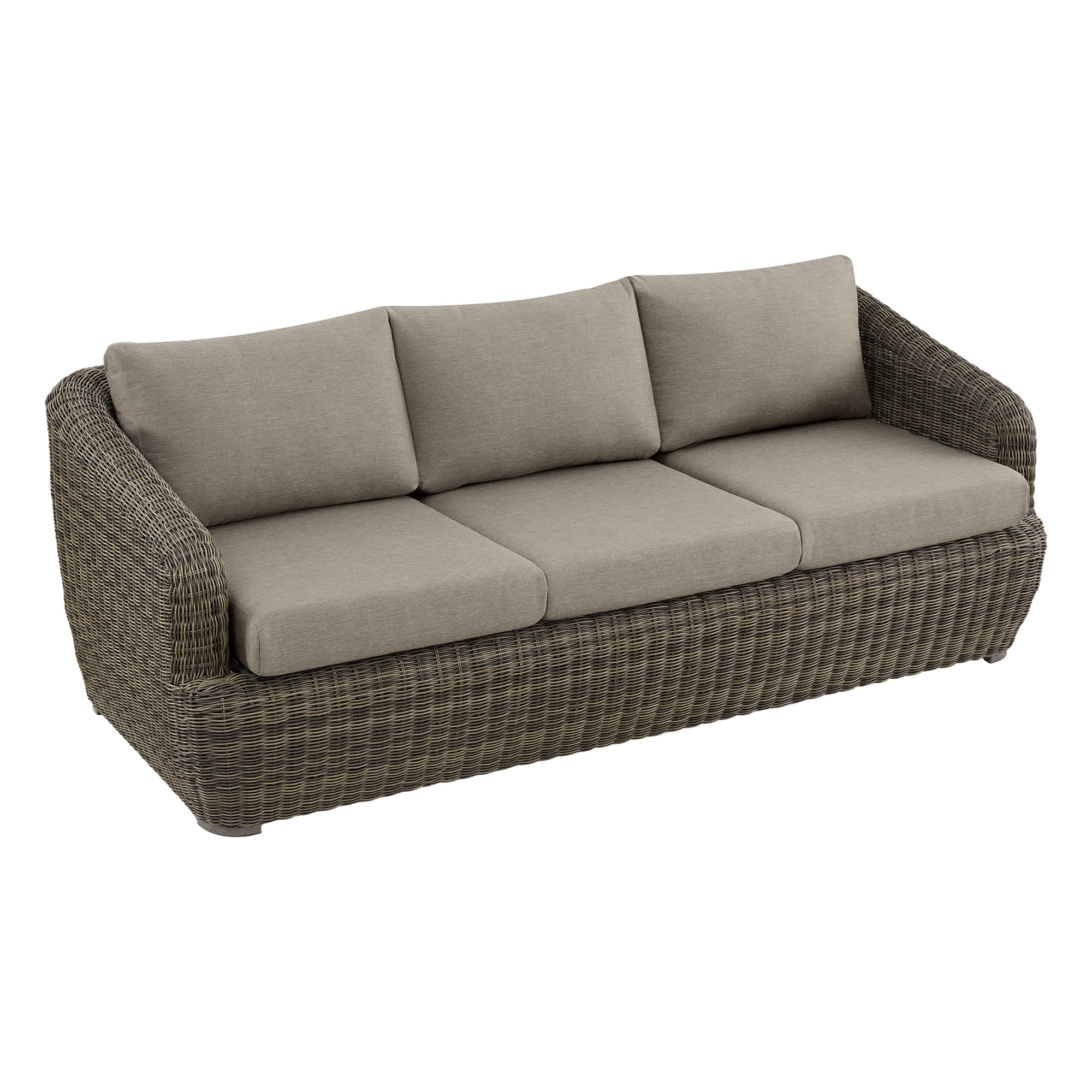 Liana Outdoor Wicker Fully-assembled 3-Seater Sofa - Image 4