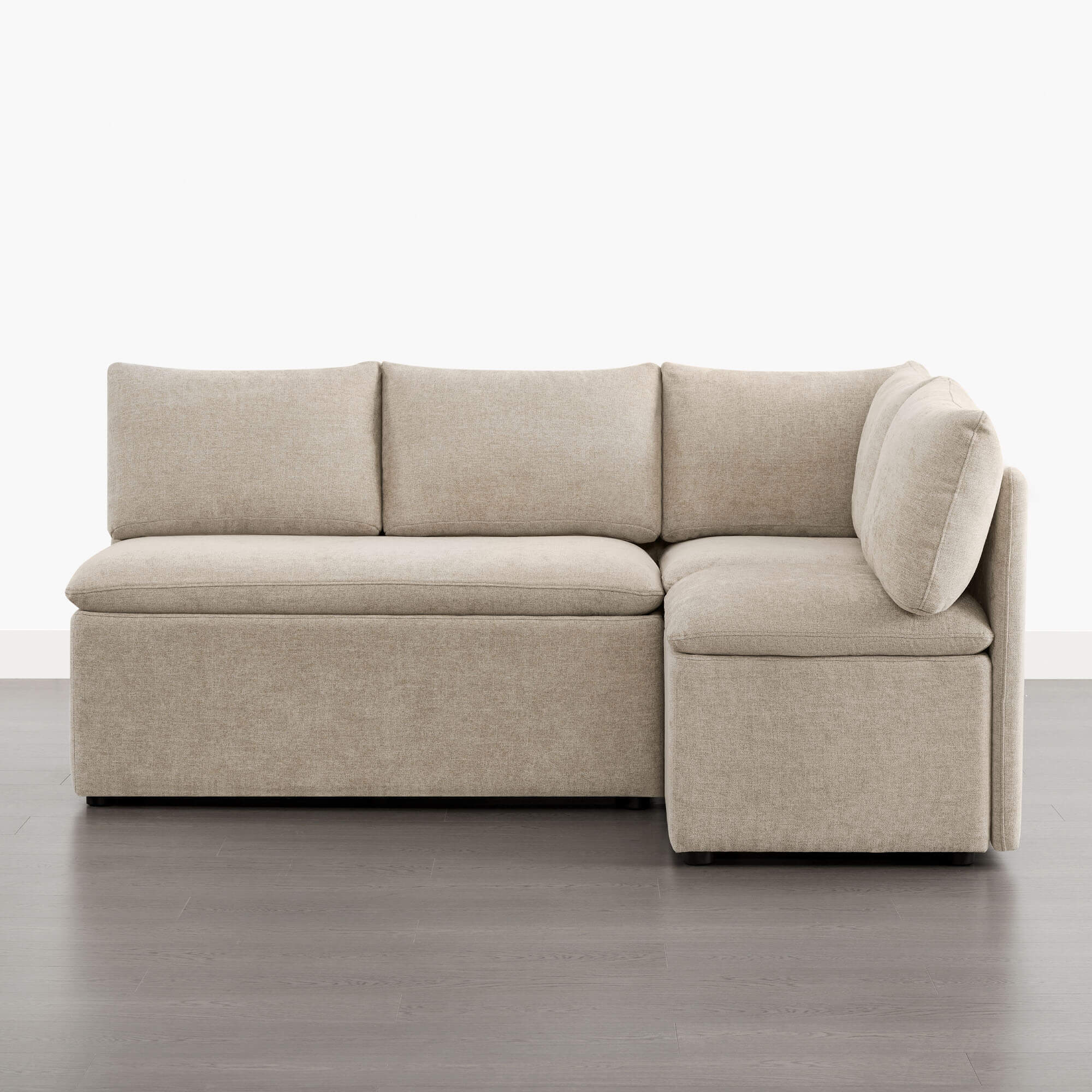 Lila L-Shaped Minimalist Dining Banquette with Storage - Image 4