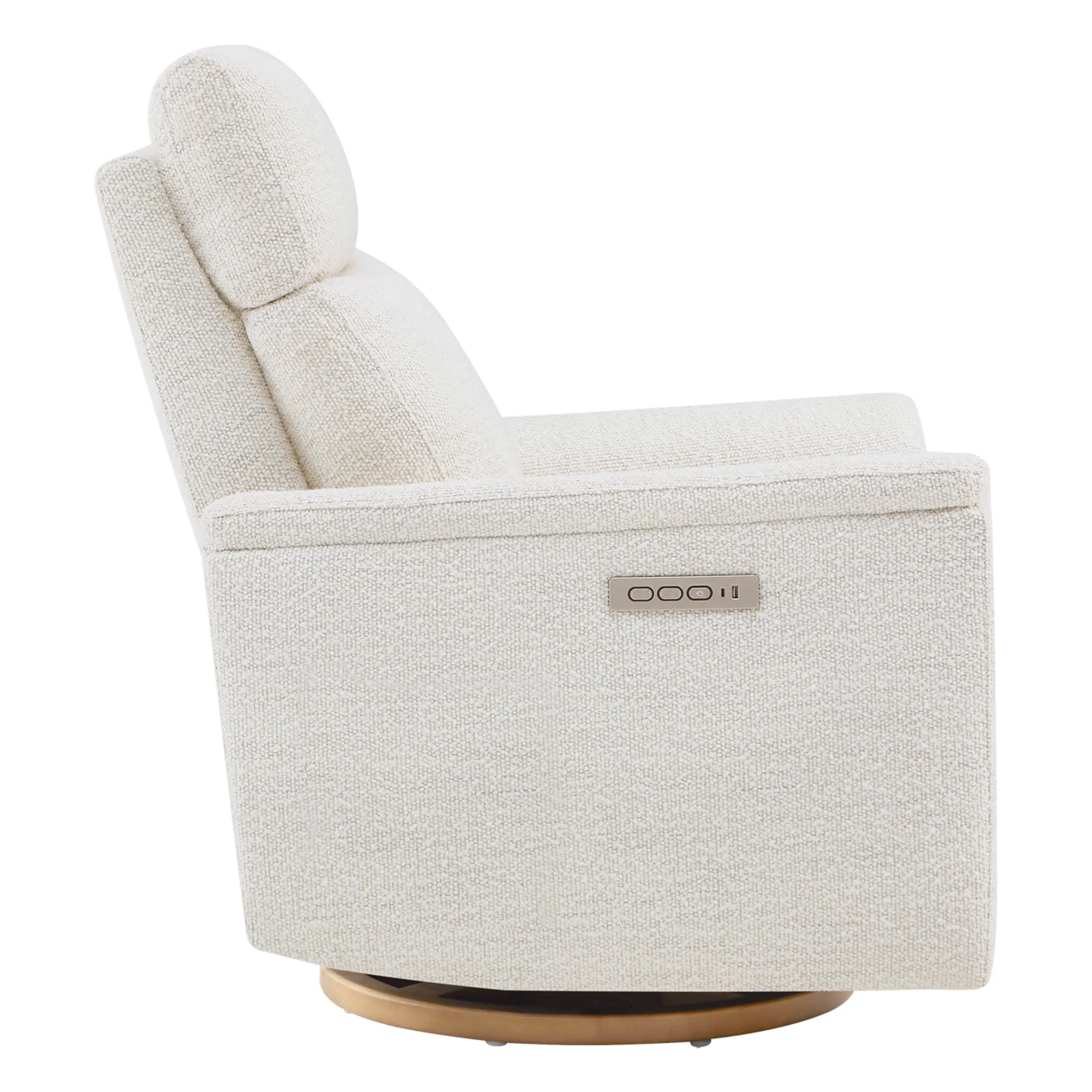 Lulla Power Swivel Nursery Glider Recliner with Power Headrest and Nightlight - Image 20