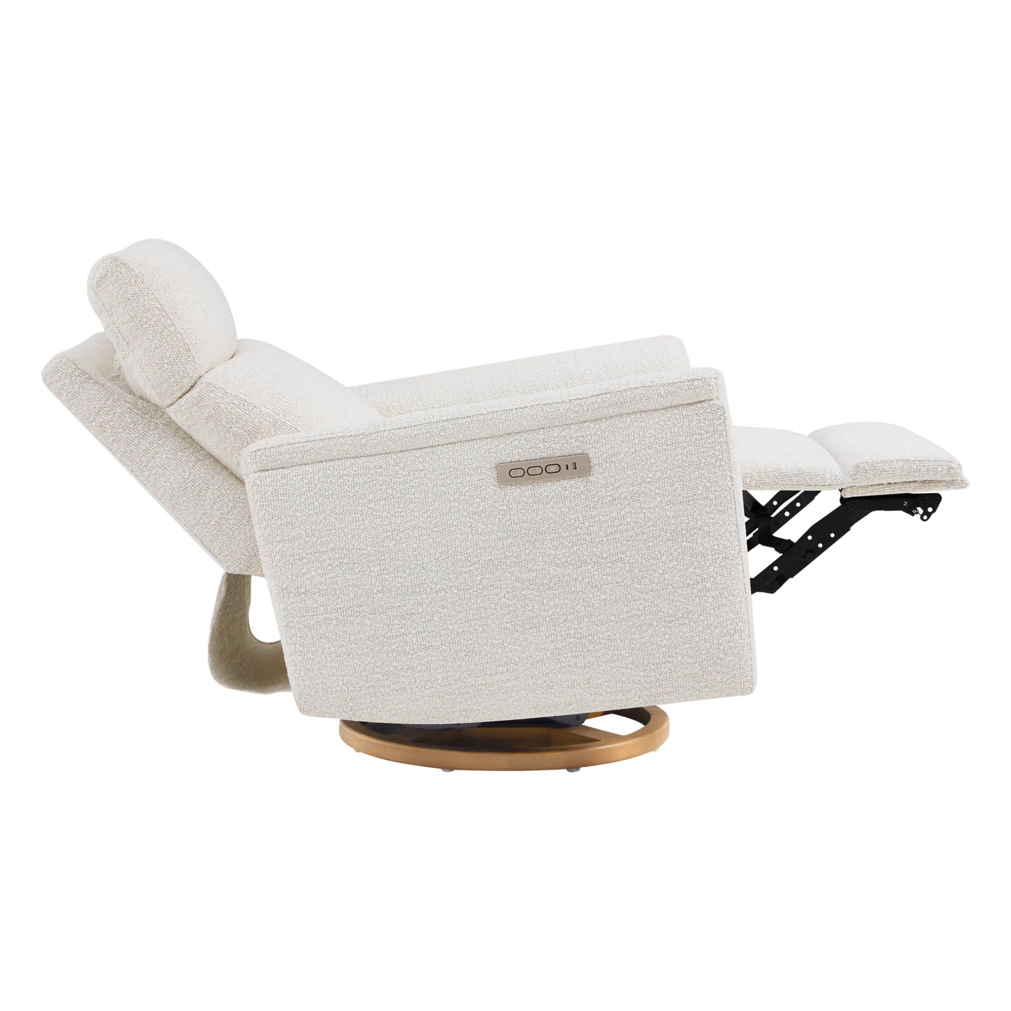 Lulla Power Swivel Nursery Glider Recliner with Power Headrest and Nightlight - Image 23