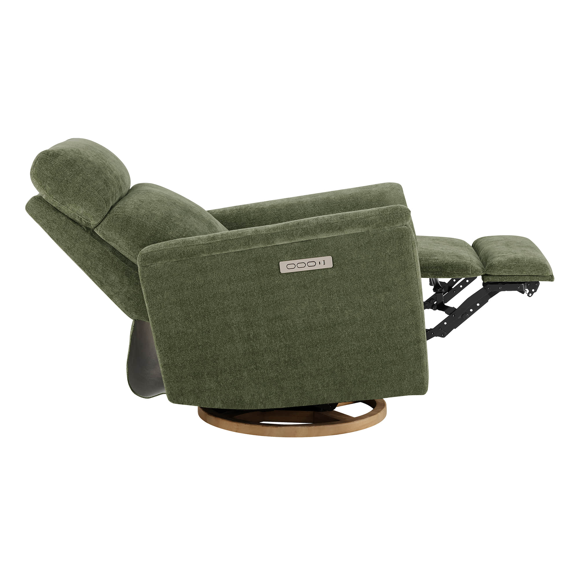 Lulla Power Swivel Nursery Glider Recliner with Power Headrest and Nightlight - Image 41