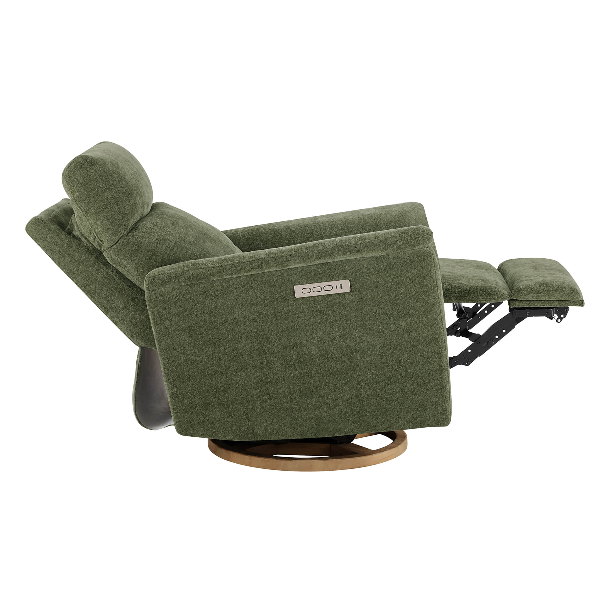 Lulla Power Swivel Nursery Glider Recliner with Power Headrest and Nightlight - Image 42