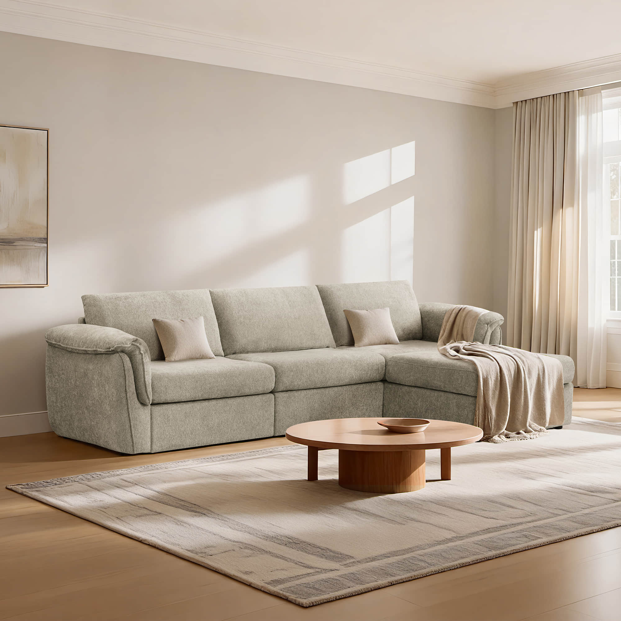 Maisie 4-seat Modular Sofa with Storage Ottoman - Image 12