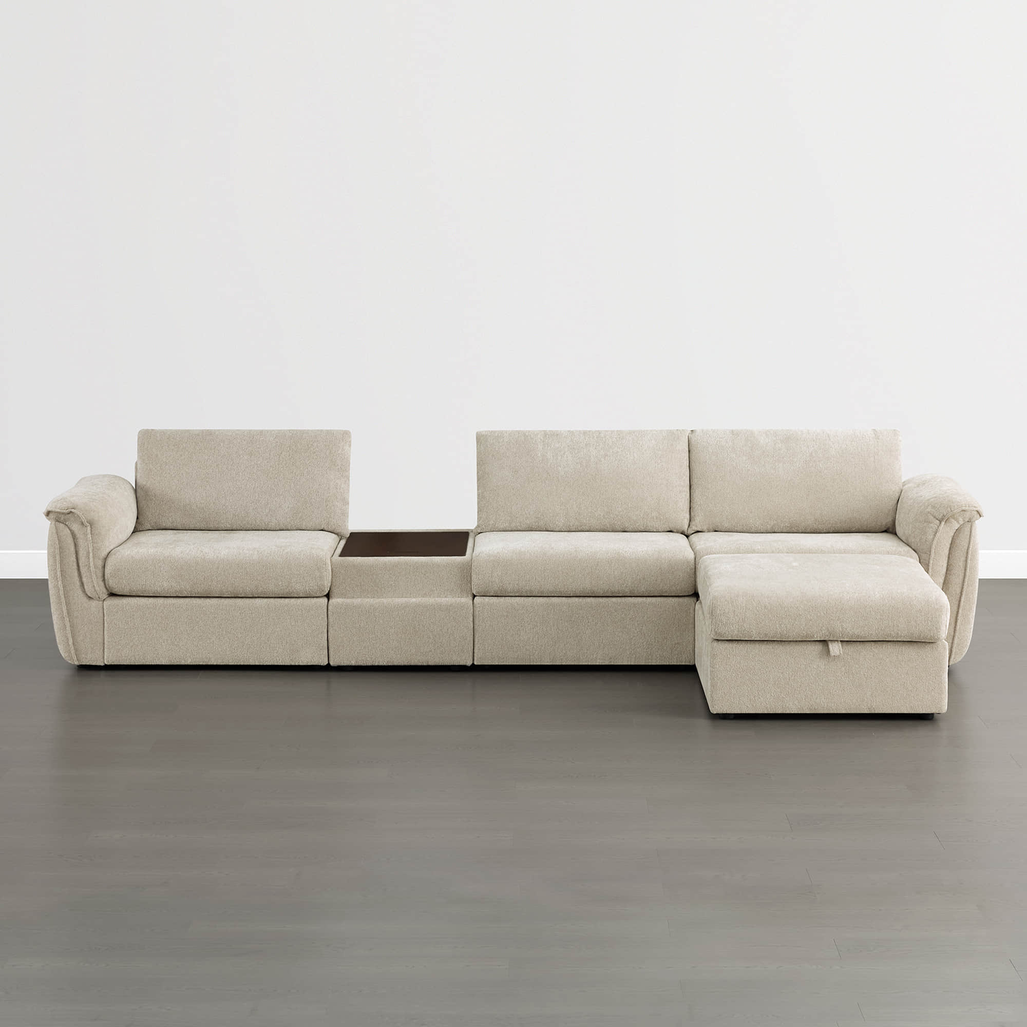 Maisie 4-seat Modular Sofa with Storage Ottoman - Image 14